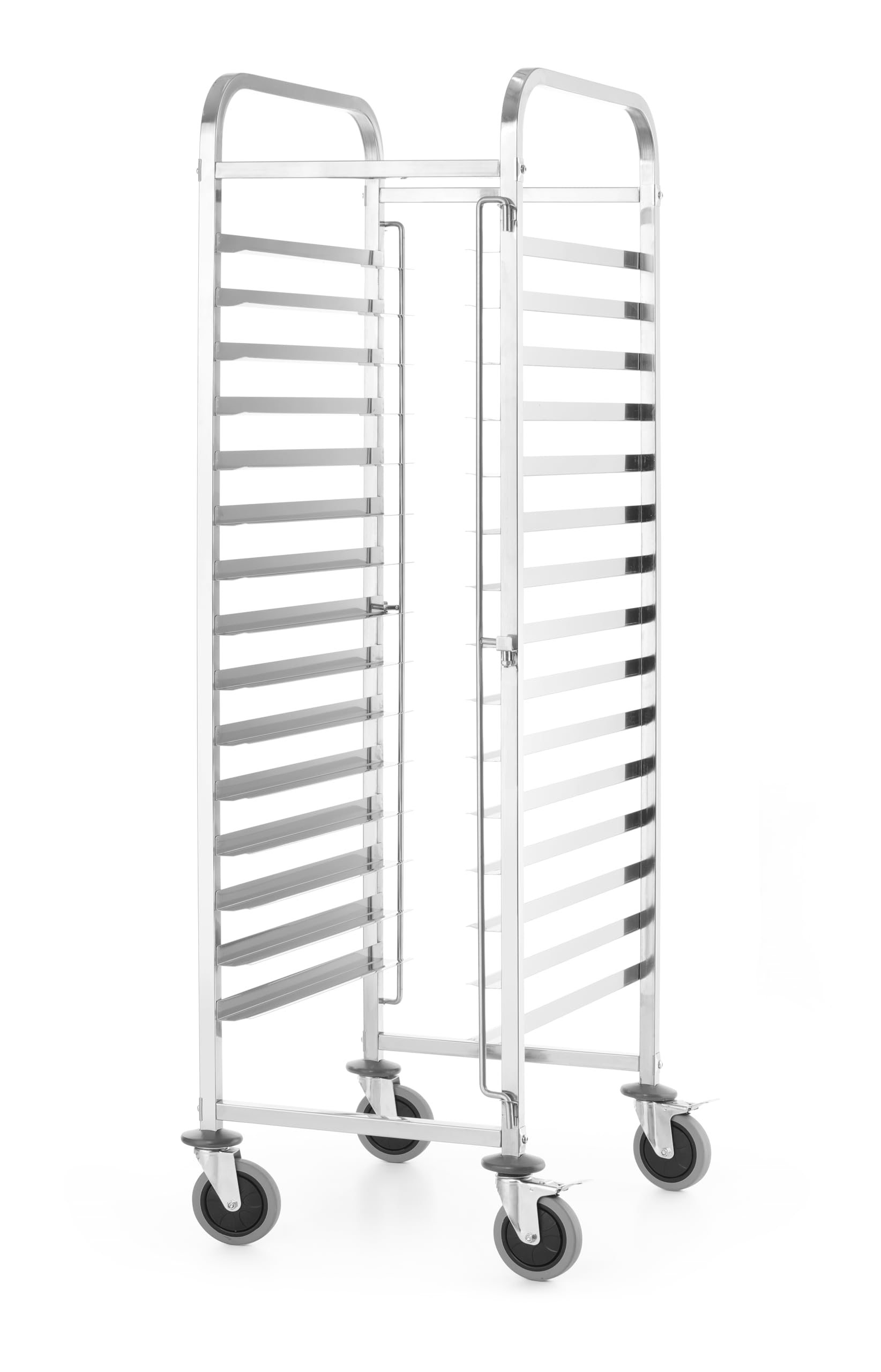 HENDI Carro bandejero para bandejas 600x400 mm, 15 niveles, capacidad de carga máxima 100 kg, 470x620x(H)1735mm, acero inoxidable