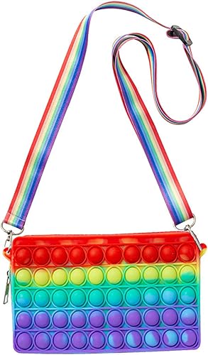 yohica Bolso Pop it Fidget Pop IT para niñas y mujeres bolsas pop it pop it bolsas de juguetes para niñas bolso de cuerpo cruzado lindo bolso