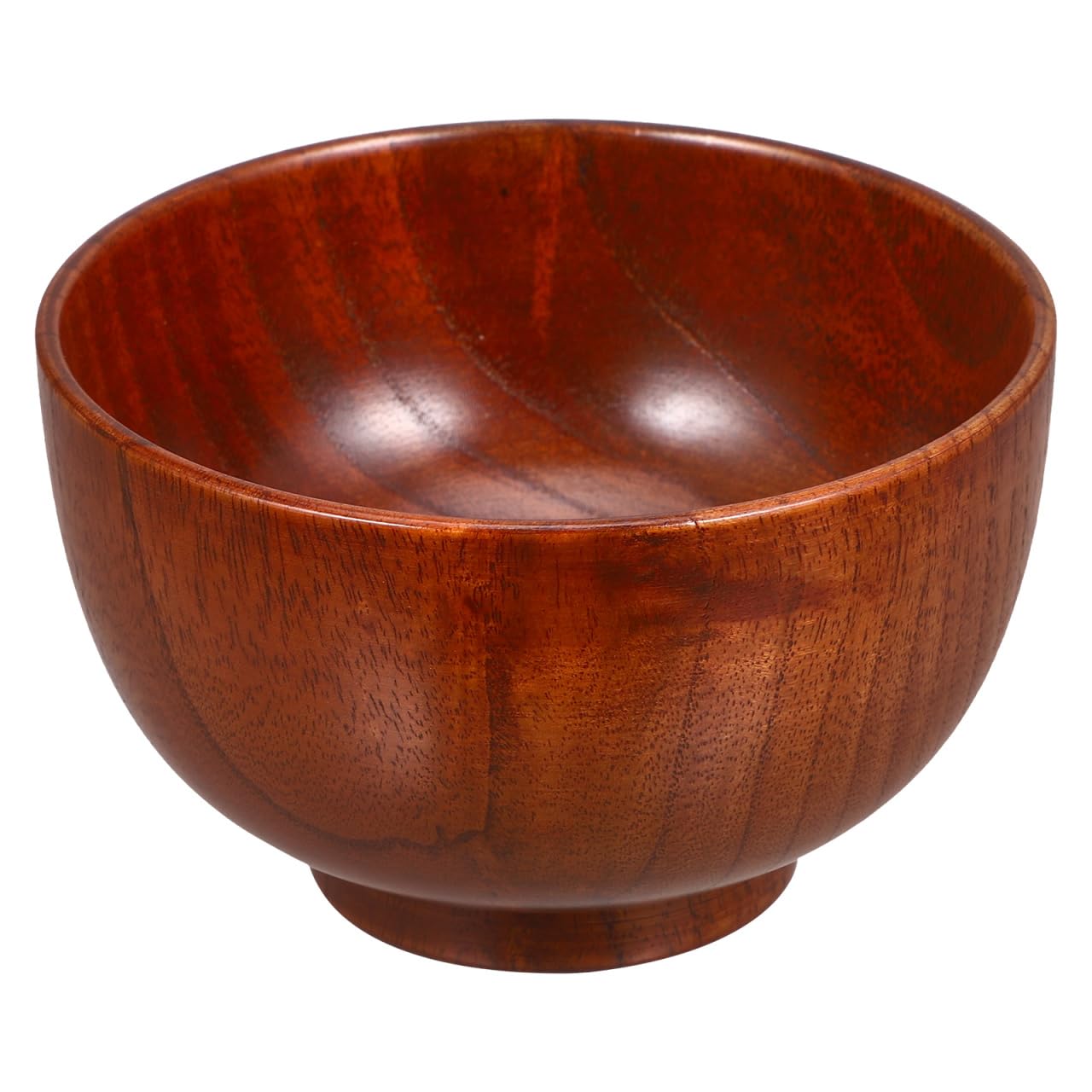Ensaladera de madera de acacia de 5.11 pulgadas, versátil tazón redondo para servir frutas y aperitivos para el hogar y la cocina