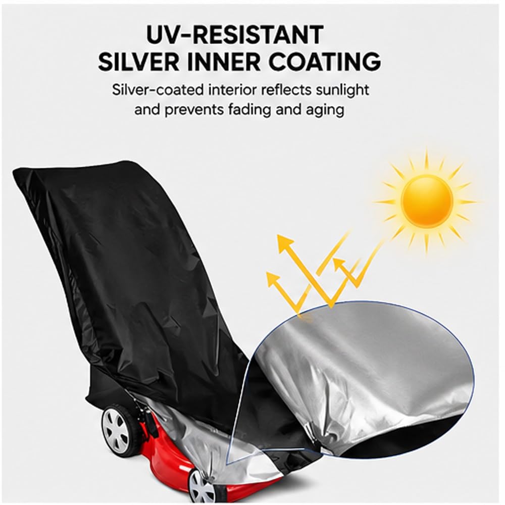 Funda para Cortacésped para Bosch UniversalRotak 37 565, Cubierta Impermeable De Oxford con Cordón Antiviento para Exterior Y Jardín