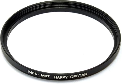Metal M65 to M67 65-67 Male to Female 65mm 1mm Thread Pitch to 67mm 0.75mm Thread Pitch 65mm-67mm Step-Up Coupling Ring Adapter for Lens Filter