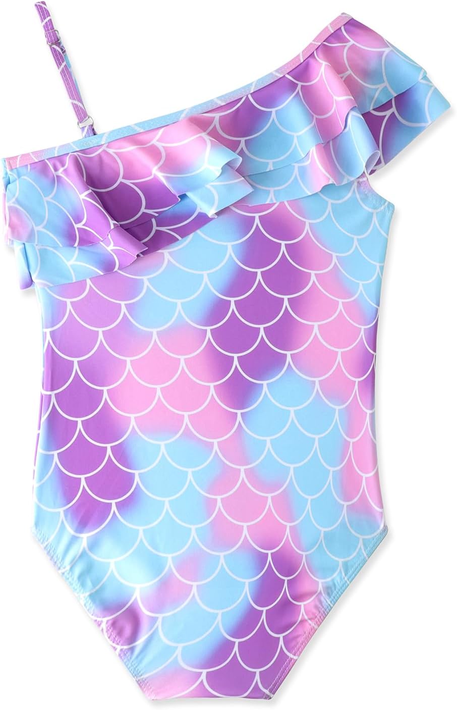 XiaoMoSha Girls One Piece Swimsuit Bathing Suits for Toddler Girl Mermaid Swimwear - Image 2