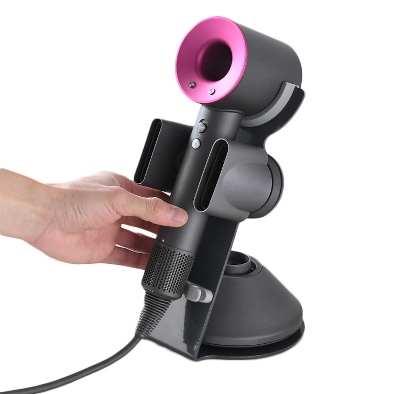 Ismartmoon Hair Dryer Stand Holder for Dyson Supersonic Not Applicable to Supersonic Nural Aluminum Alloy Bracket Power Plug
