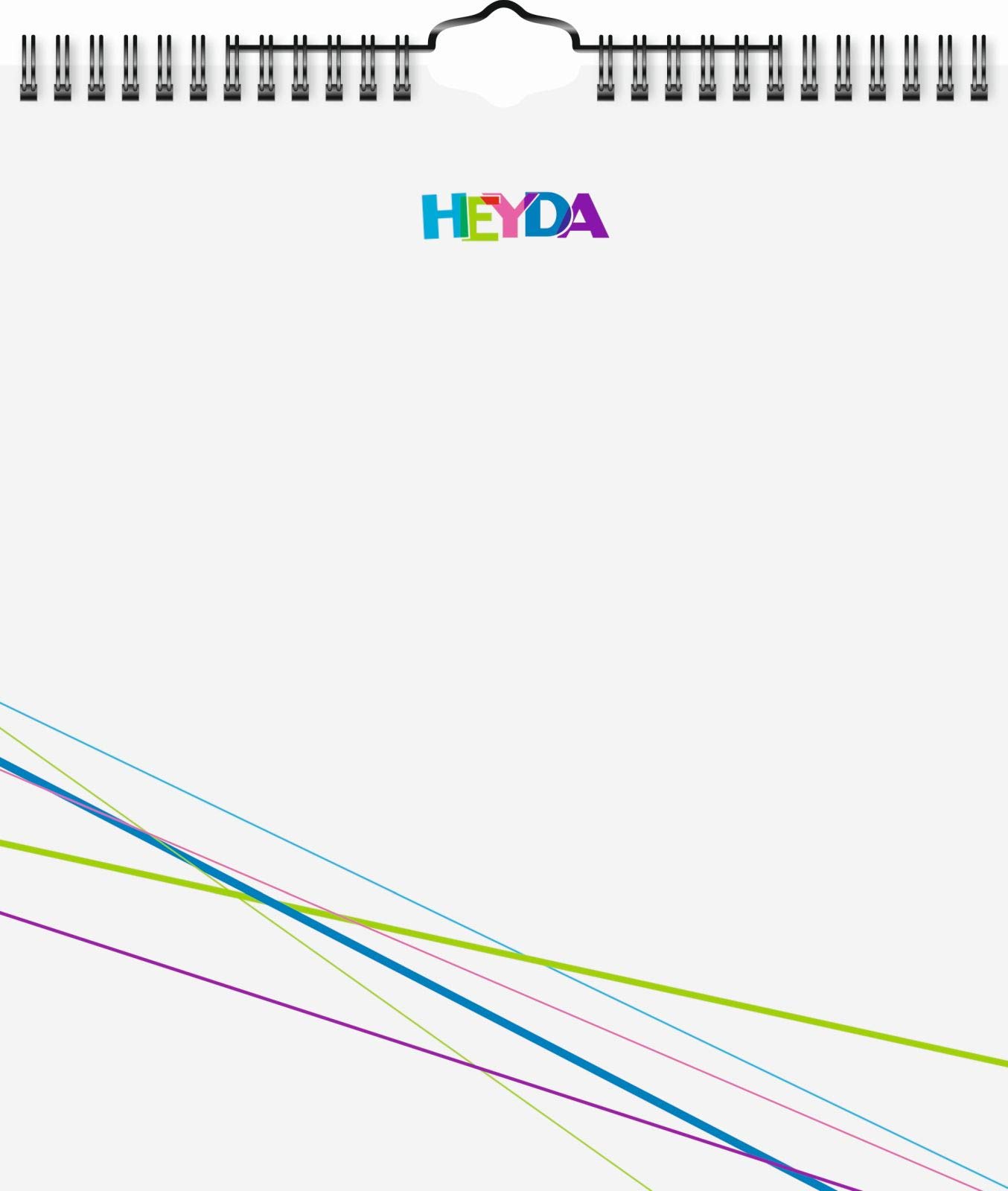 5 x Heyda Kreativkalender 21,5x24cm weiß