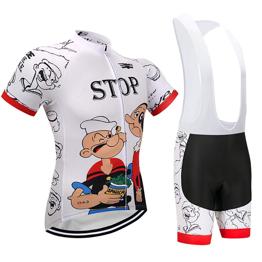 Moxilyn Vêtements de cyclisme pour homme, maillot à manches courtes + short, coussin gel 9D, cyclisme mode ensemble complet, maillot de cyclisme pour homme, séchage rapide, respirant