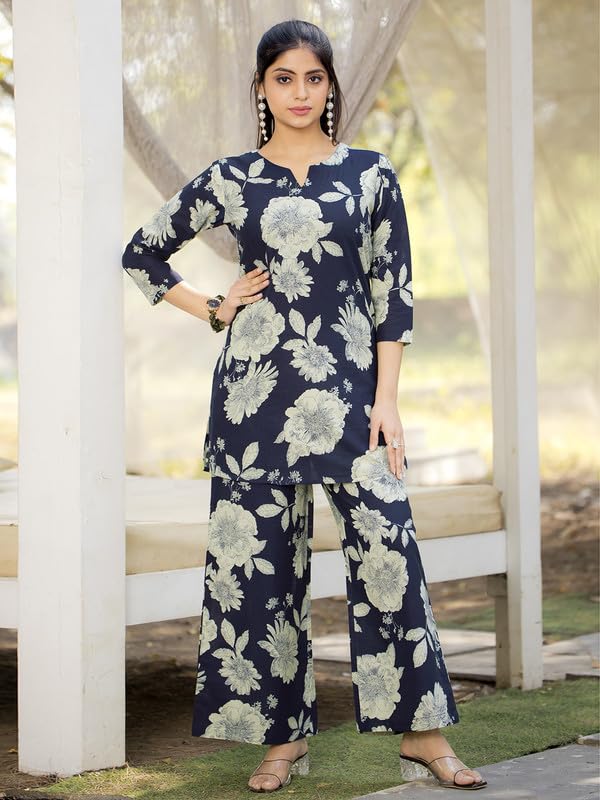 Image of Tee Projekt Cotton Ethnic Wear Co Ord Set for Women | Festive Co Ord Set for Women