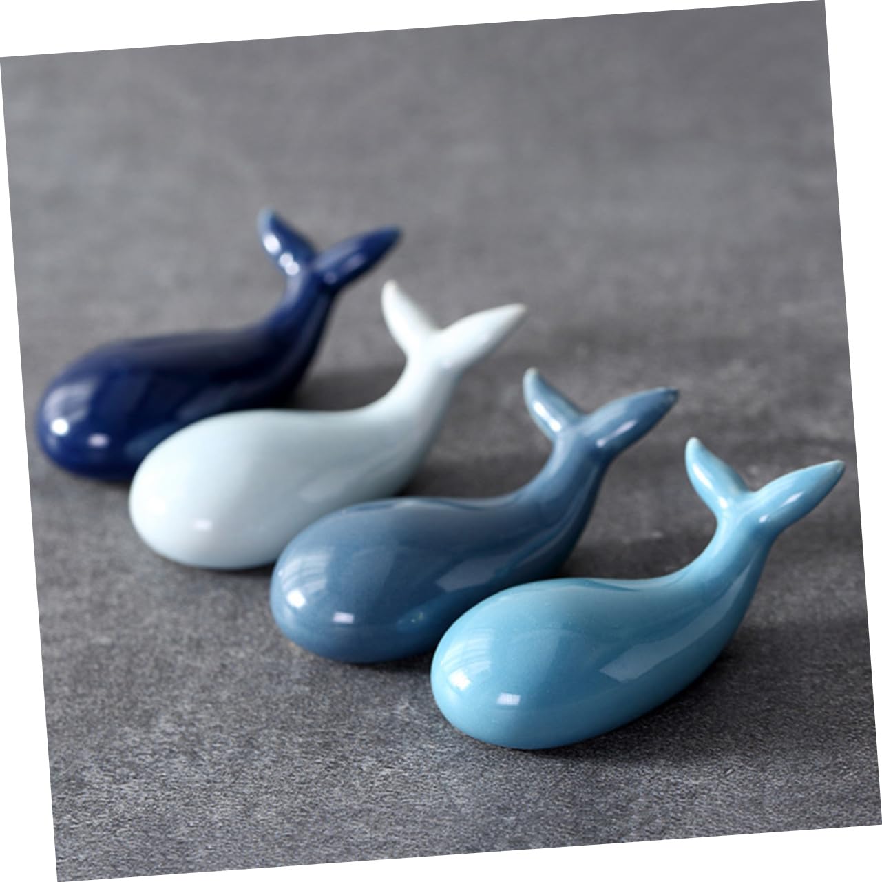 Amosfun 12 Pcs Porte-Baguettes en Porcelaine Cuillère Reste Cuillère Fourchette Porte-Couverts Porte-Ustensile Baguettes Porte-Argenterie Baguettes Reste Rack Porte-Cutie Baleine
