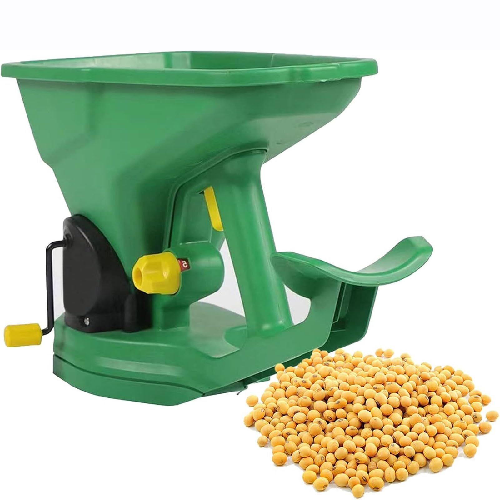 Spandiconcime rotante portatile for prato, spandiconcime portatile da 1,5 l con regolazione a 5 marce, distribuzione di semi e fertilizzanti, piantatrice manuale for giardinieri, for giardini, prati