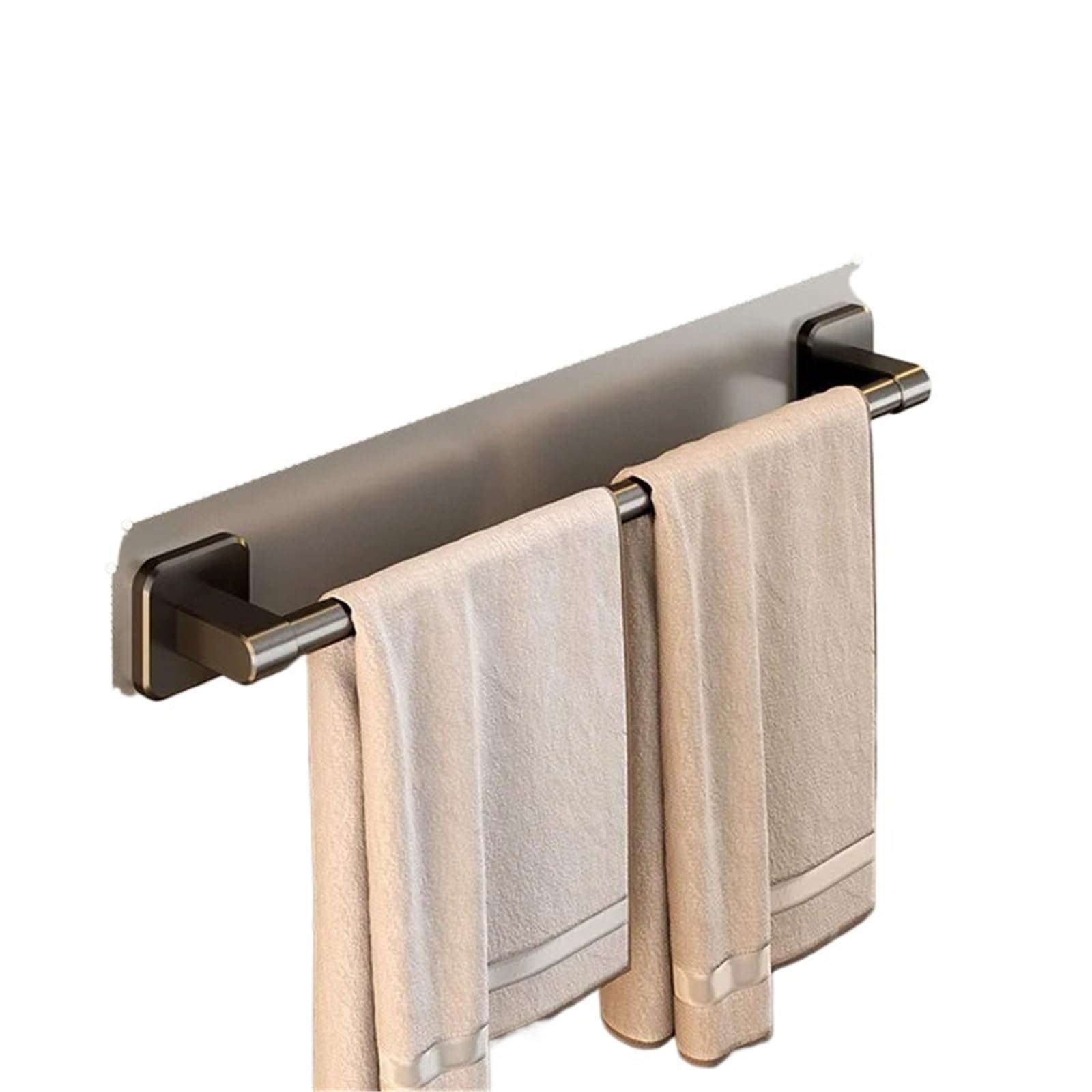 Bathroom Towel Holder Without Drilling Rack Bar Self-Adhesive Rail For DIY Tools(Dark Grey-50CM)