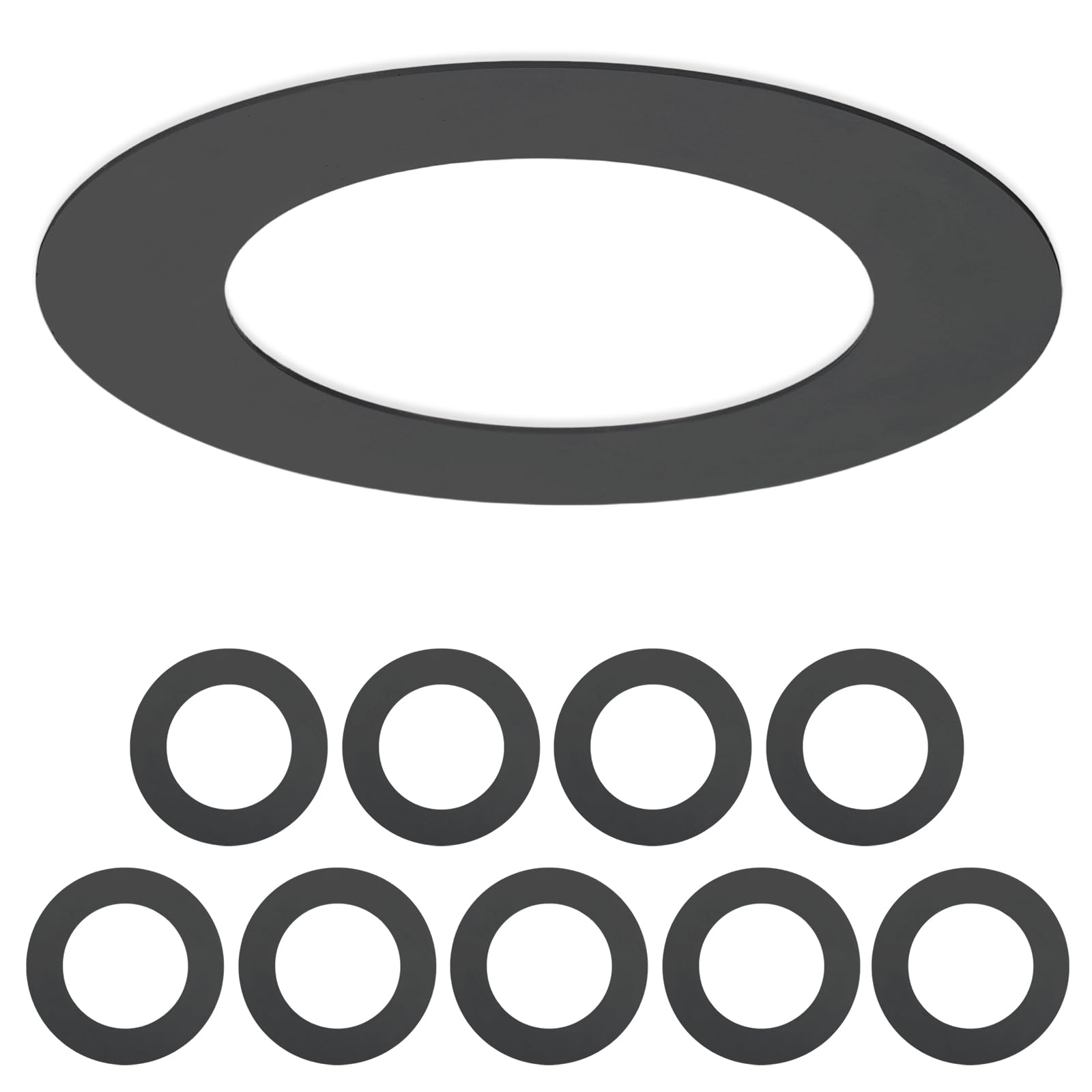 VIAPUICE Ceiling Medallion 120mm OD 76mm ID Light Goof Ring 10Pcs Black