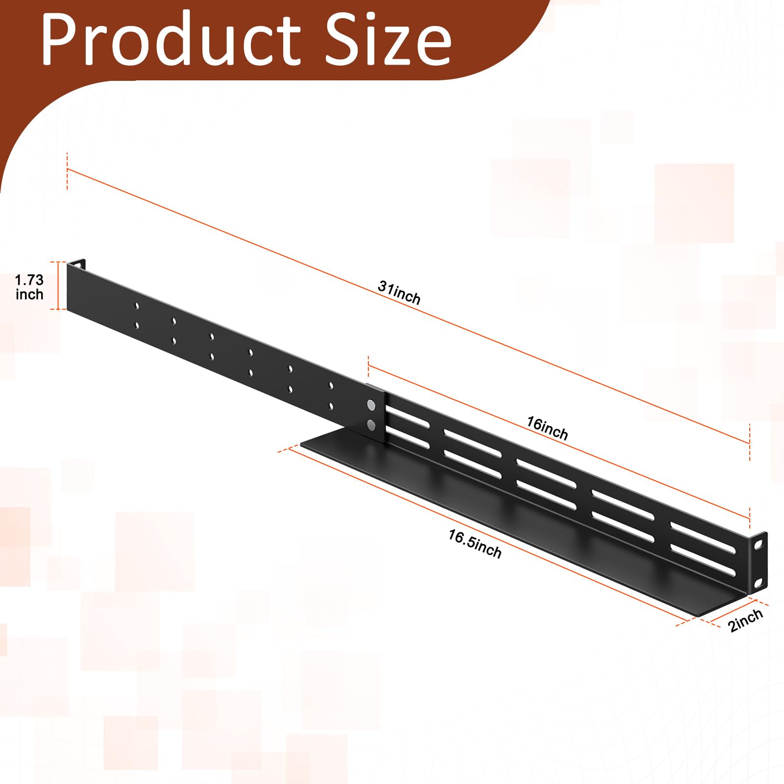 Guide universali per montaggio su rack 1U, guida rack per server a 4 montanti | Profondità regolabile da 40,6 a 76,2 cm, compatibile con APC, HP, IBM, DELL, Compaq Cabinet (confezione da 1)