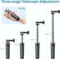 Vista 2 de AKASO Mini Selfie Stick Tripod Lightweight Extension for Shooting Video Vlog Accessories Compatible with AKASO Action Camera EK7000/Brave 4/Brave 7