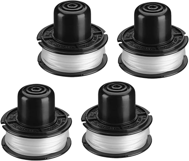 AMSAMOTION Grass Strimmer Spool and Line Compatible with For Black+Decker Replace ST4500 ST5000 ST6500 ST6800 GL250/ GL310/ GL360 Spools String Trimmers Tool