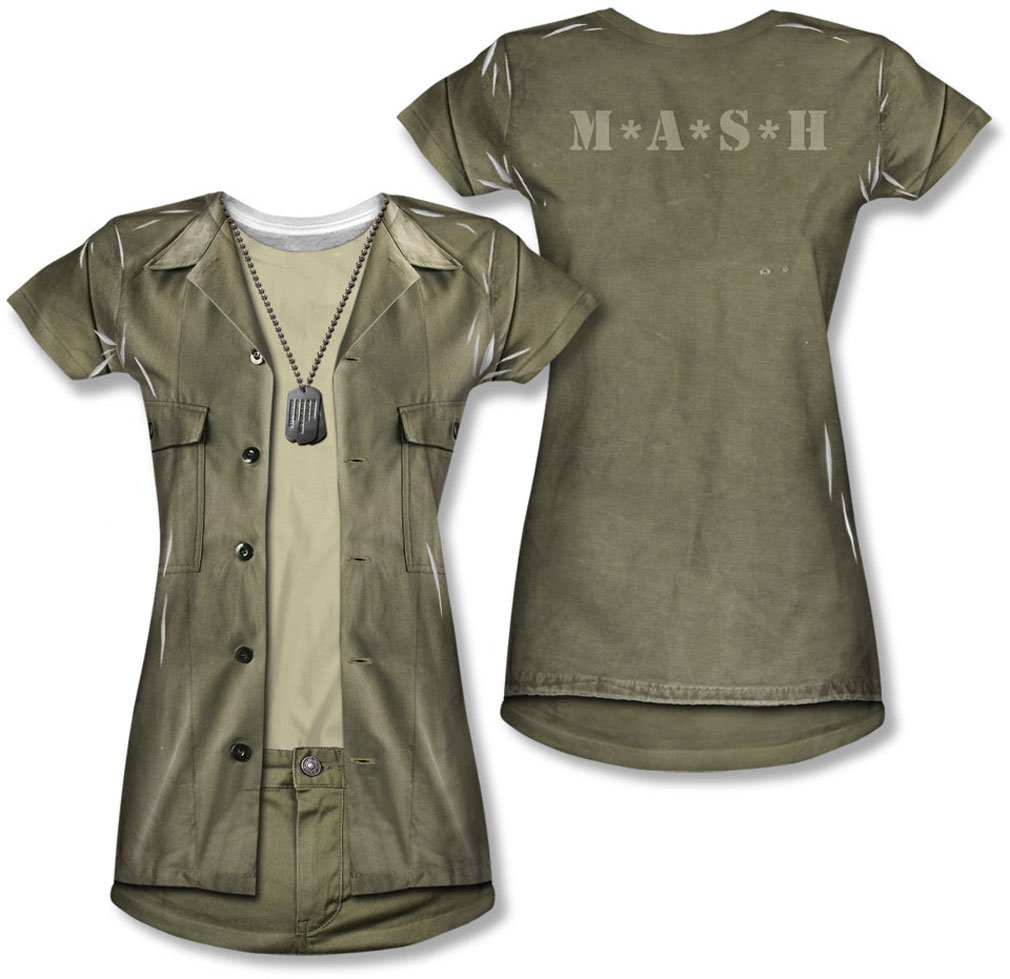 M*A*S*H - Junge Frauen Hawkeye Kostüm (vorne / hinten Print) T-Shirt