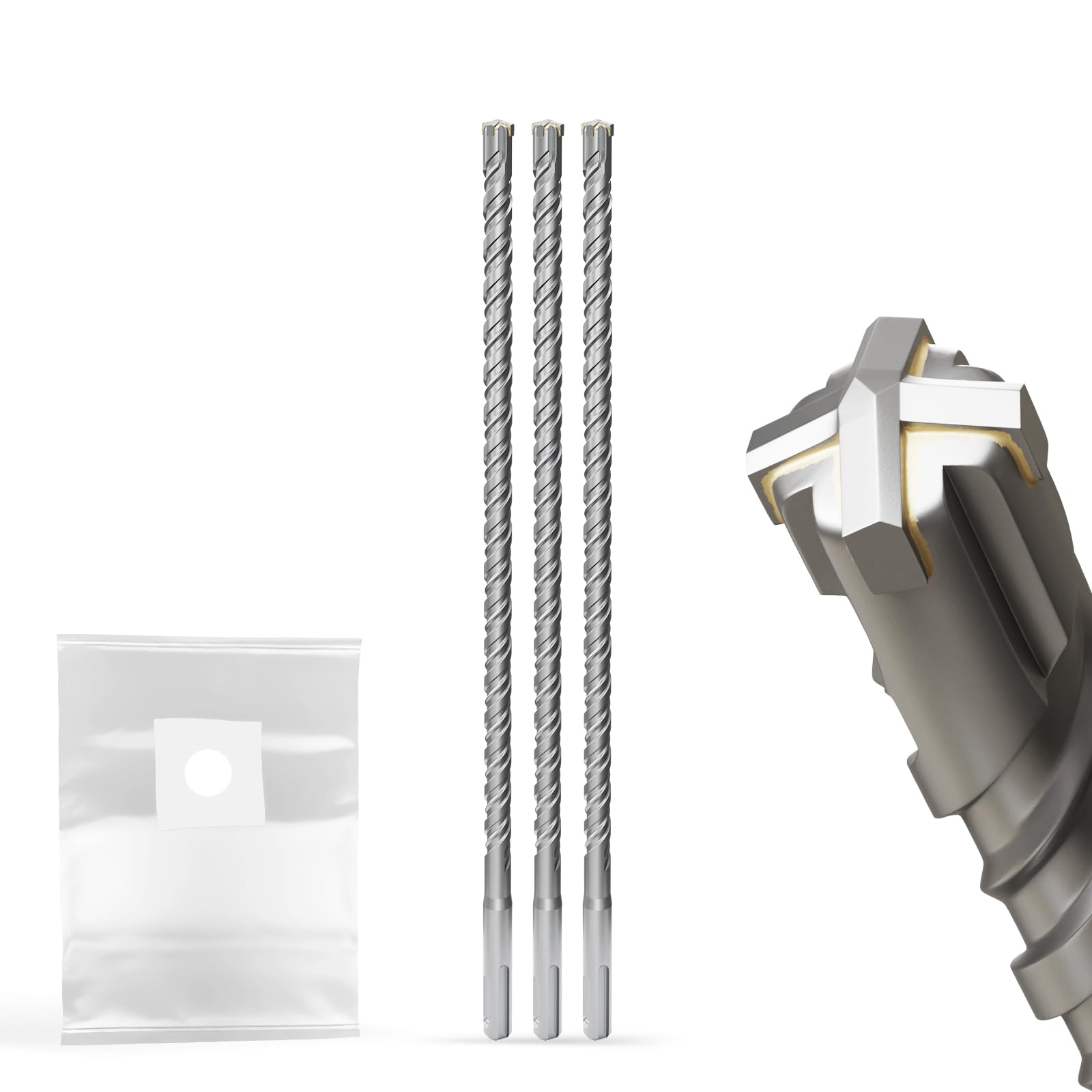 SDS Plus Drill Bit Set 10 mm x 310 mm for Concrete, Masonry & Stone - 3 Pieces, Durable and Powerful — image 1