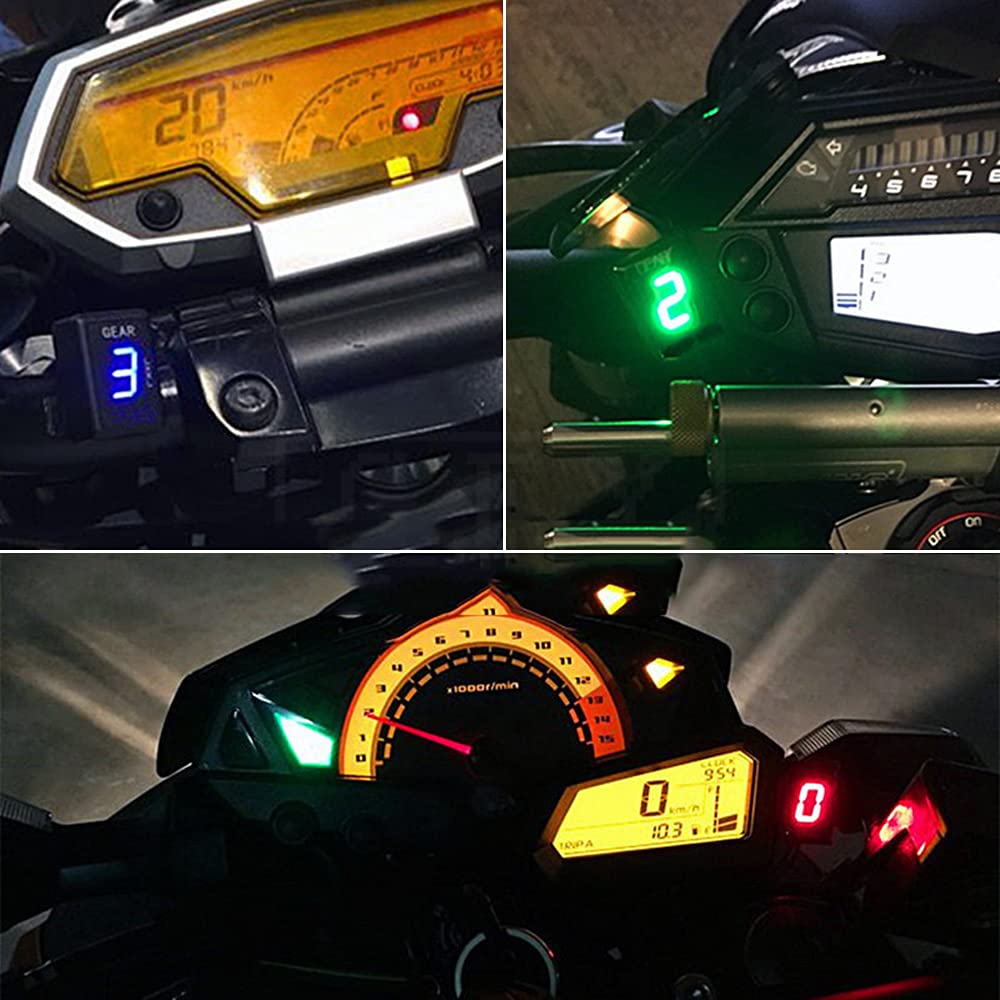 Für Suzuki Ganganzeige Motorrad ECU Plug LED Anzeige Display Wasserdichte (Rote)