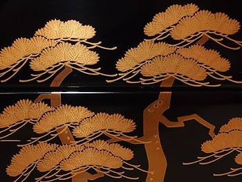 【未使用】輪島塗 松島蒔絵 三段重箱 重台付き 老松/山水 お重/弁当箱 漆器 Amazon.co.jp: 輪島塗 松島蒔絵 三段重箱 重台付き 老松山水 お