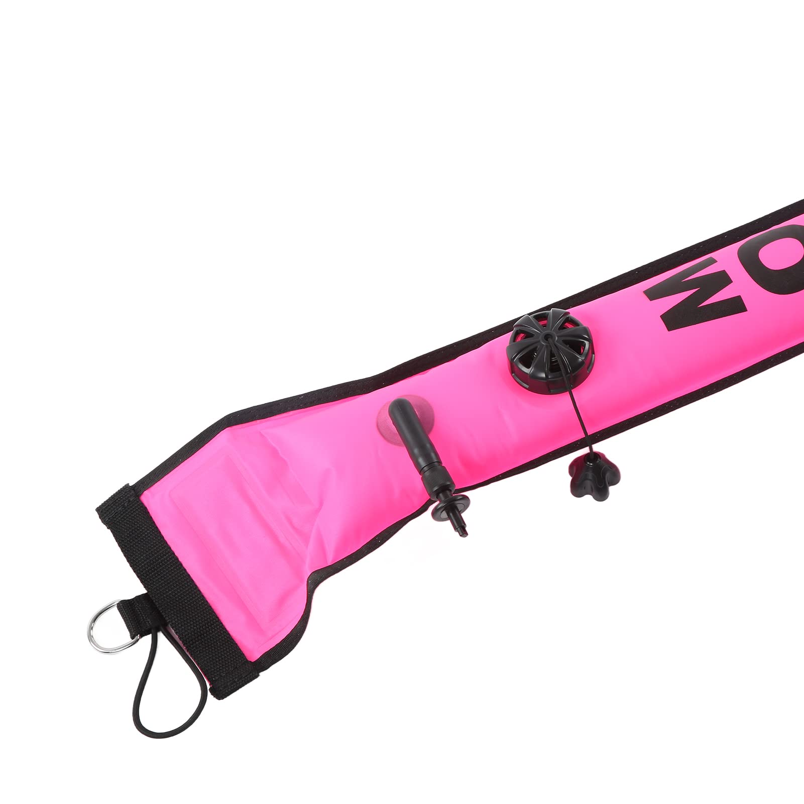 Fydun 120x15 Cm Boa di Segnalazione di Superficie per Immersioni Subacquee Boa di Segnalazione di Superficie Gonfiabile Ad Alta visibilità Tubo di Segnale Rosa Famiglia Applicata