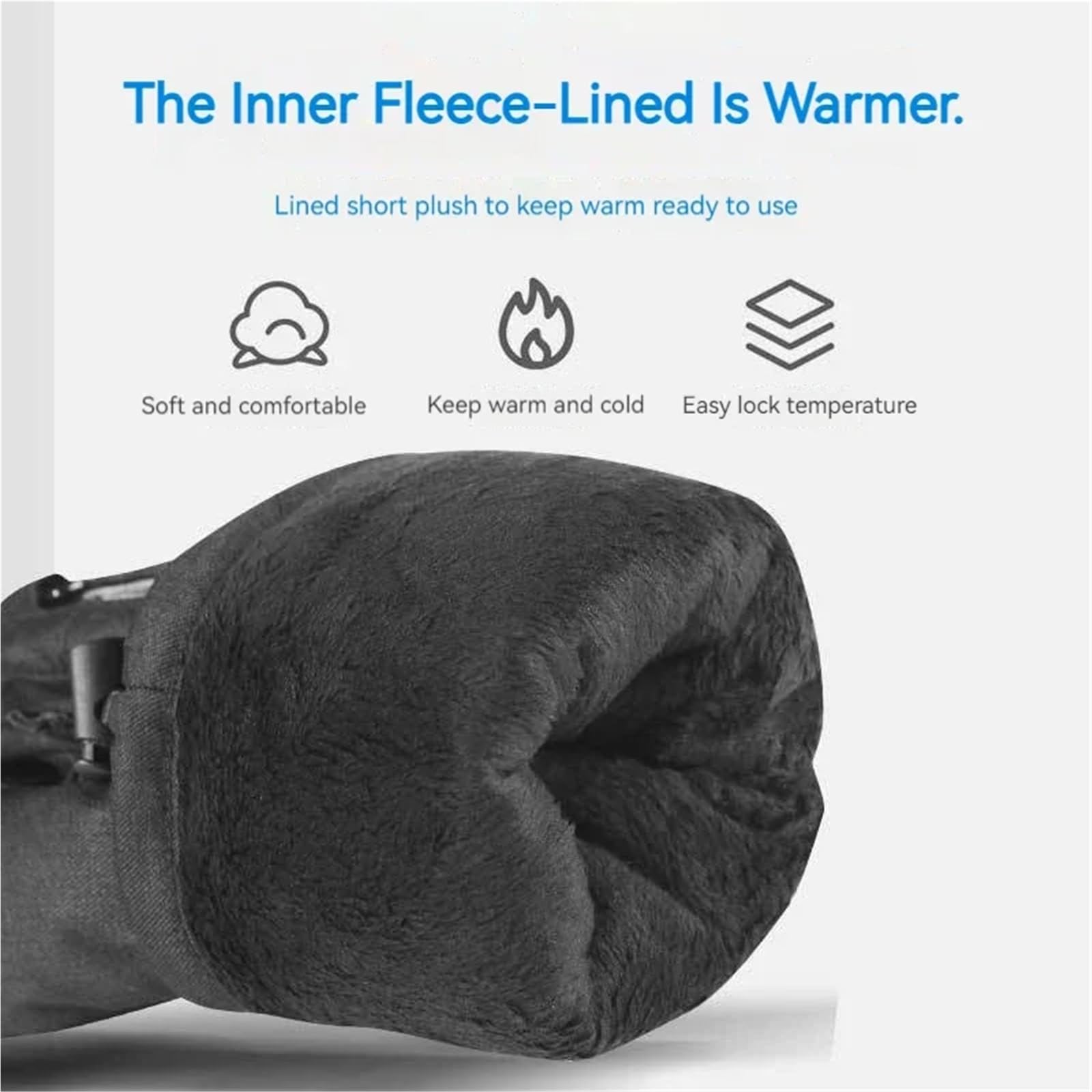 Guantes de esquí Invierno 5 Dedos con Forro Polar, for Snowboard, Pantalla táctil, térmicos, Gruesos, for Nieve, for Hombre y Mujer, for Moto, cálidos para Clima Frio