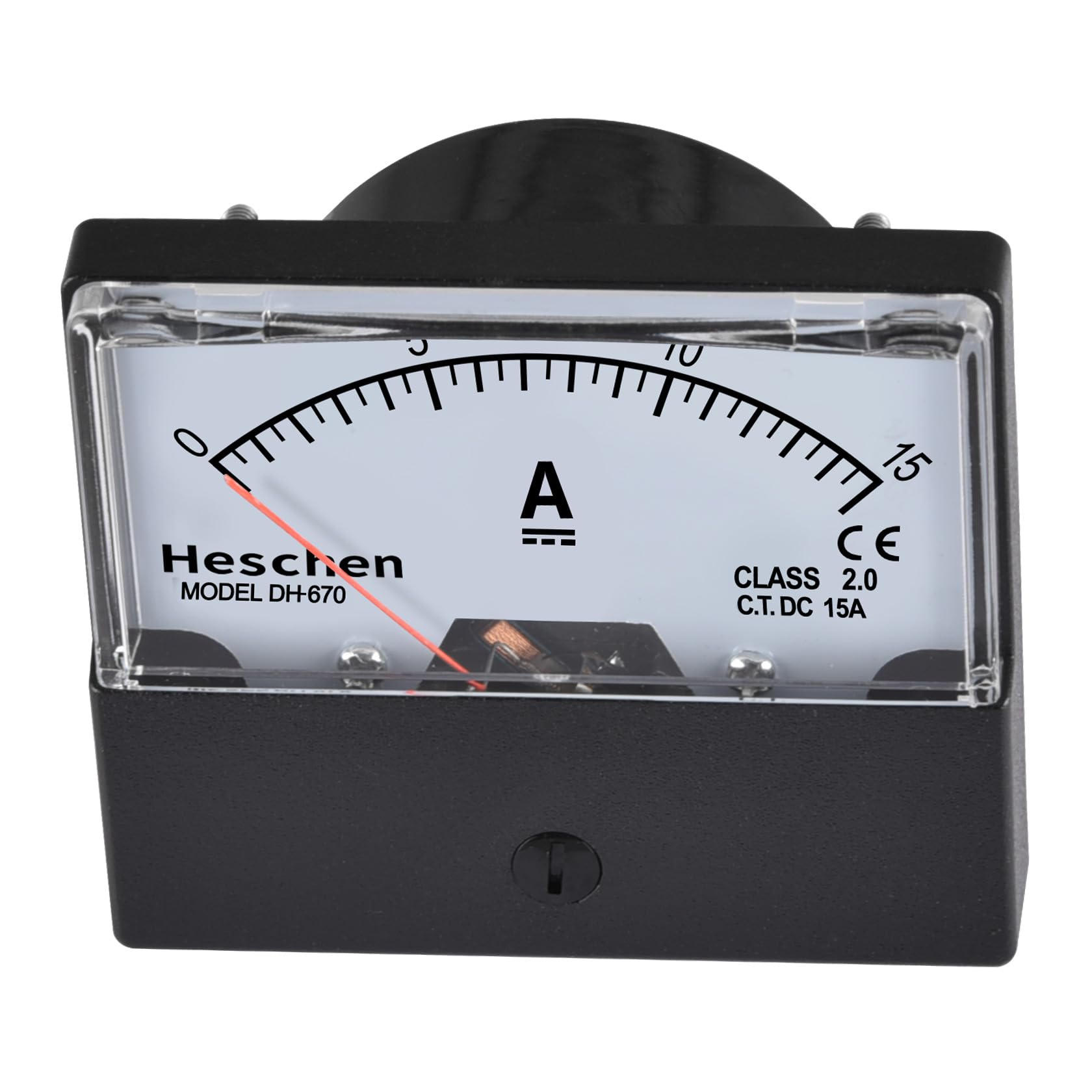 Heschen rettangolo Pannello montato corrente metro tester amperometro Dh-670 DC 0-15 A Classe 2.0