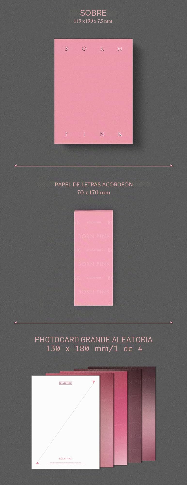 DREAMUS BLACKPINK: BORN PINK BOX SET Versión rosa CD del segundo álbum + tarjeta fotográfica + películas instantáneas + libro de fotos