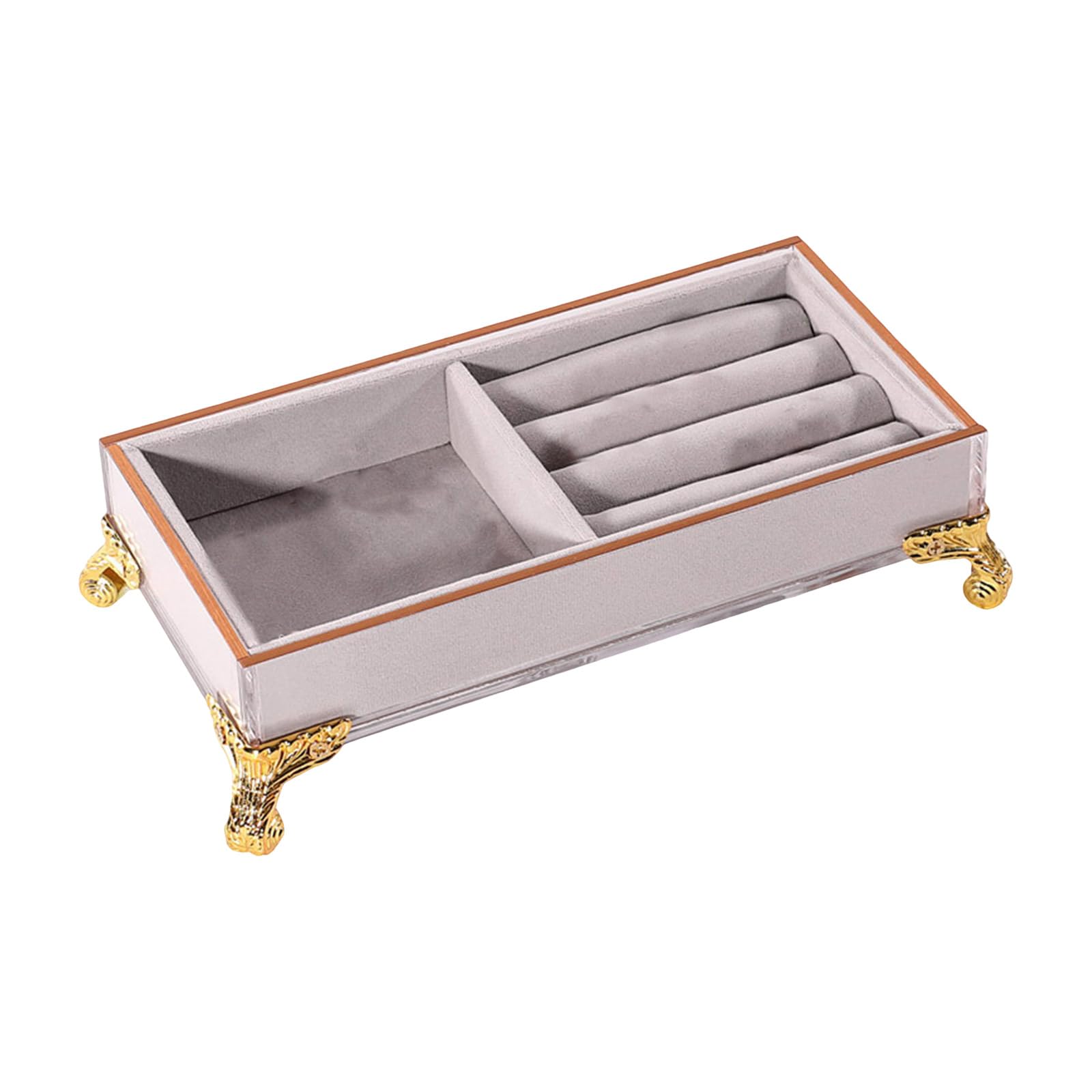 Tsophreniq Rings and Earring Holder Delicate Jewelry Organizers Box for Rings Soft Flannel Display Holder Tray Flannel Tray