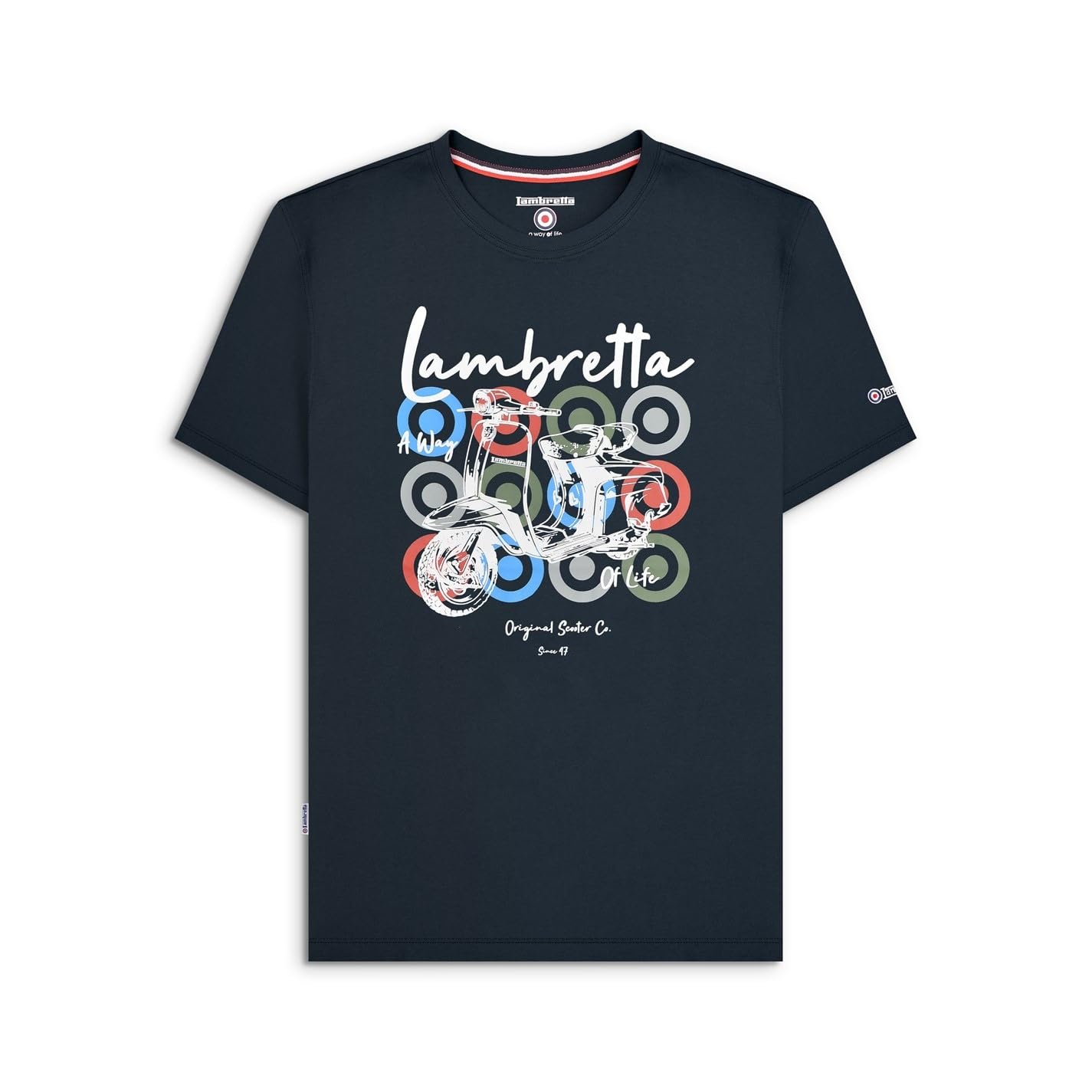 Lambretta Mens Sct Brnd T Blue M