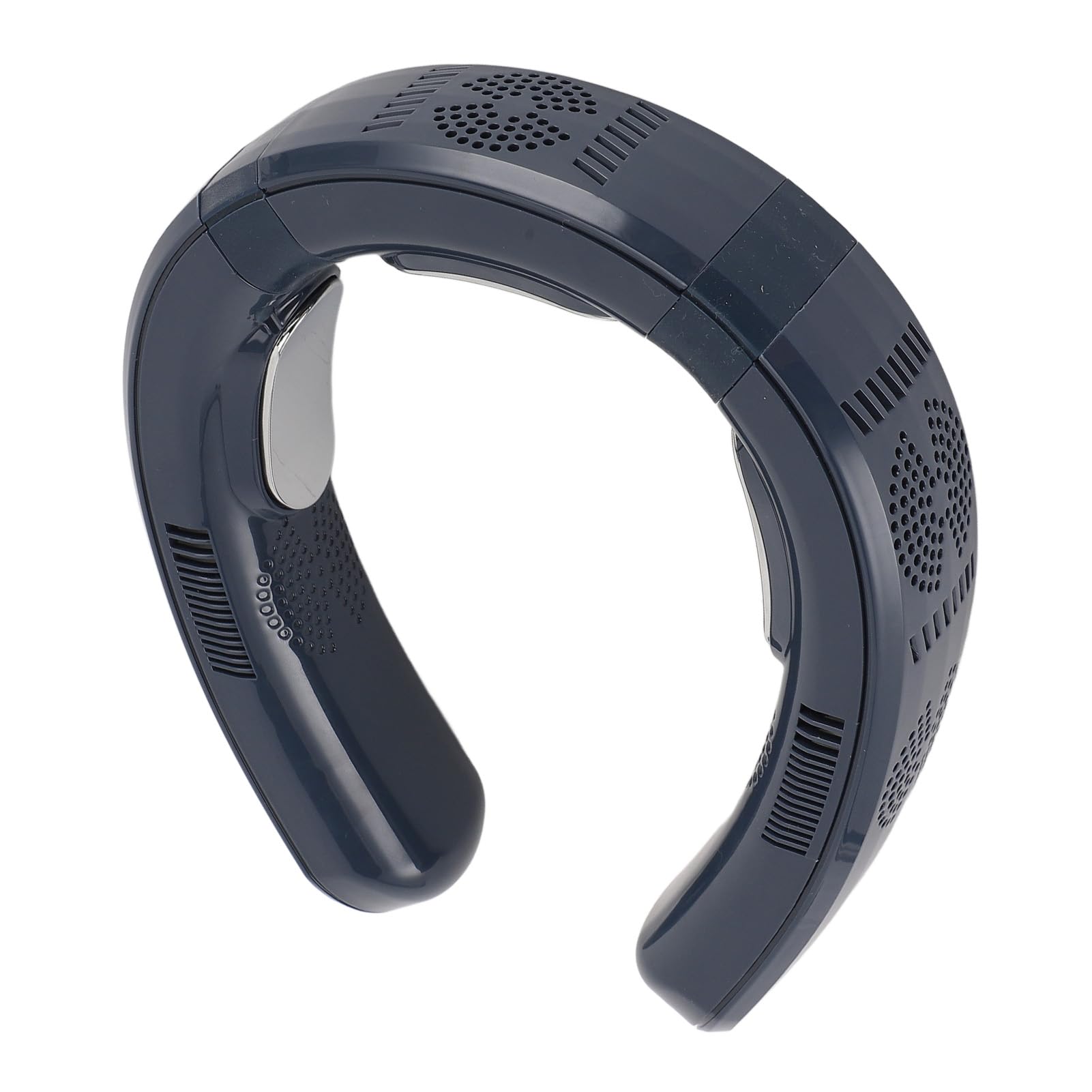 Dilwe Ventilador de Cuello Portátil, Ventilador sin Aspas de Refrigeración Semiconductor, Aire Acondicionado Personal Recargable de 3 Velocidades para Uso en Exteriores (Azul marino)