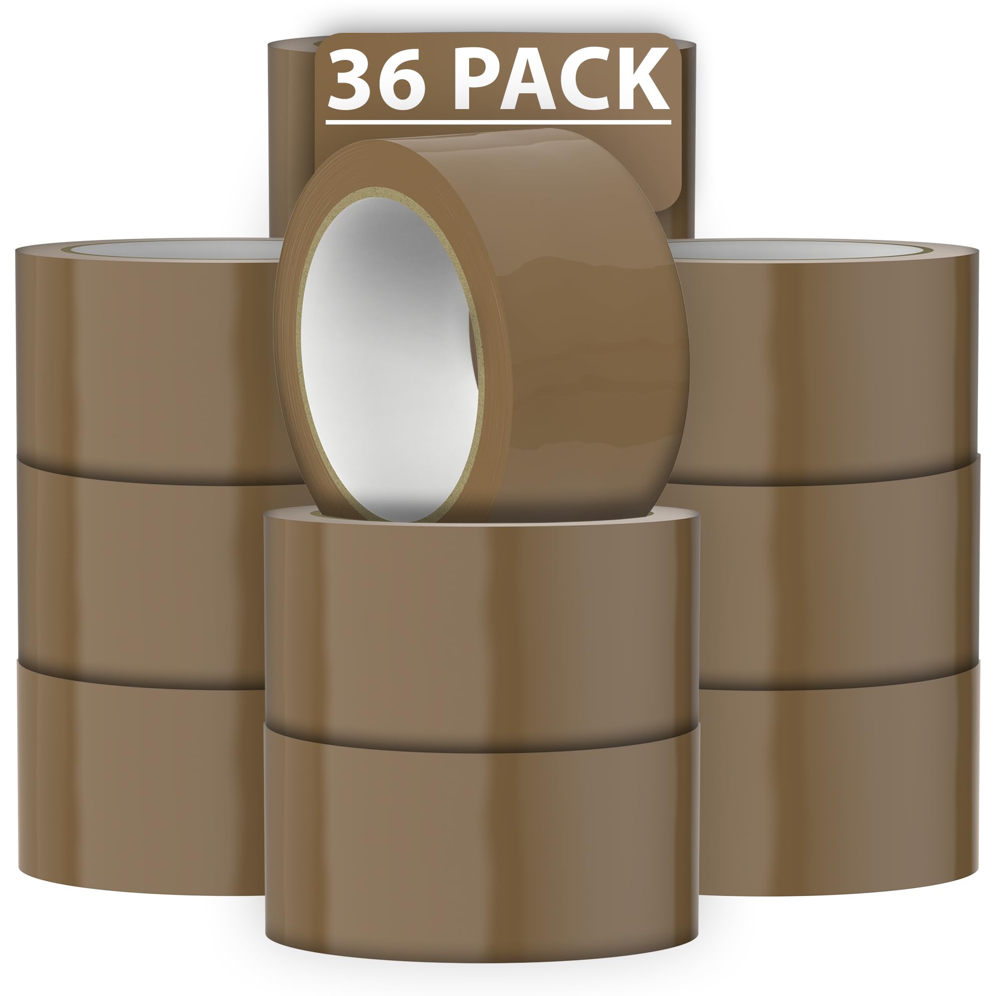 Right Pack Heavy Duty Packing Tape Brown (48MM x 66M) | Packaging Tape | Parcel Tapes | Secure Sticky Sealing Tapes for Parcel Boxes, Large Postal Bags, Packing Boxes (36)
