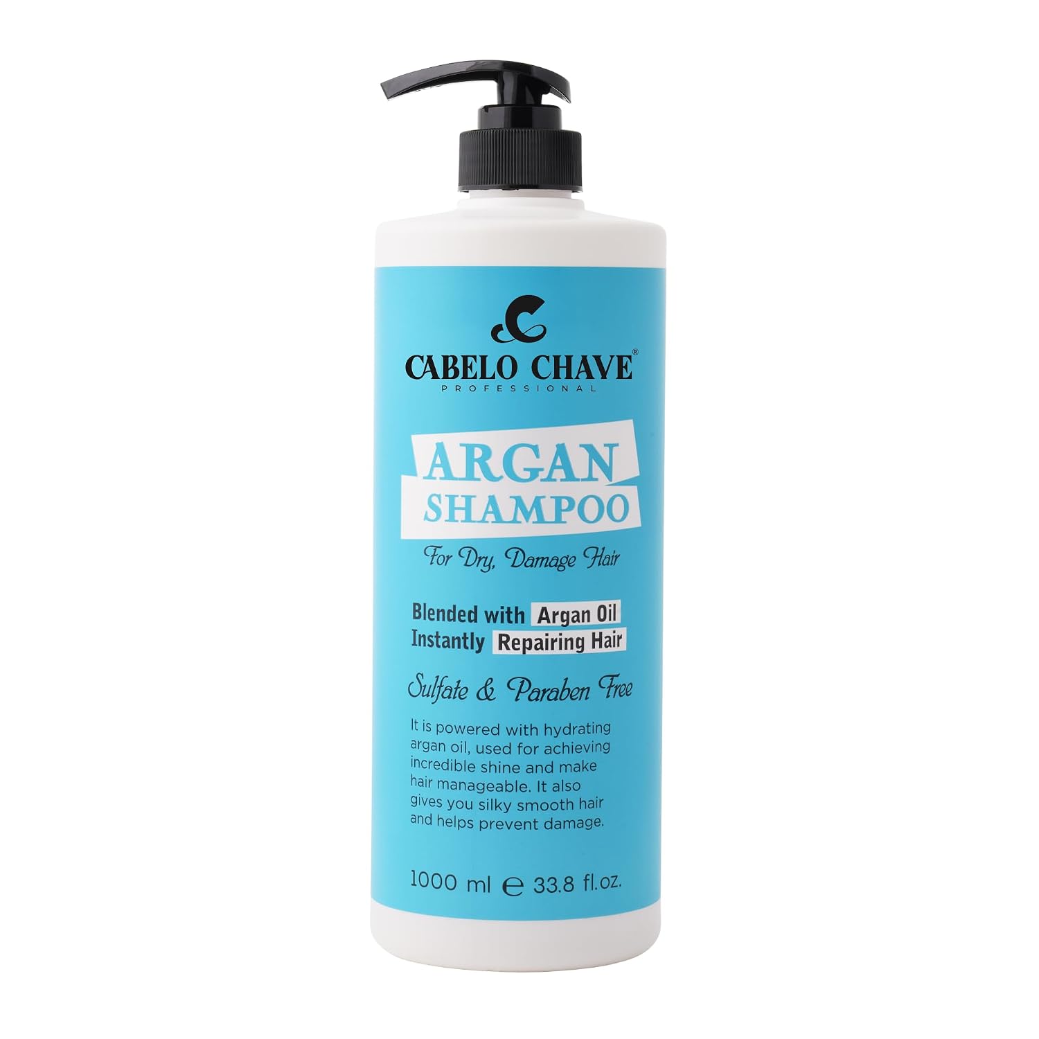 Cabelo Chave Professional Argan Hair Shampoo | Argan Oil for Silky Smooth Hair | Nourishes & Repairs Dry, Damaged Hair | H... - Review, Price and Buying Guide