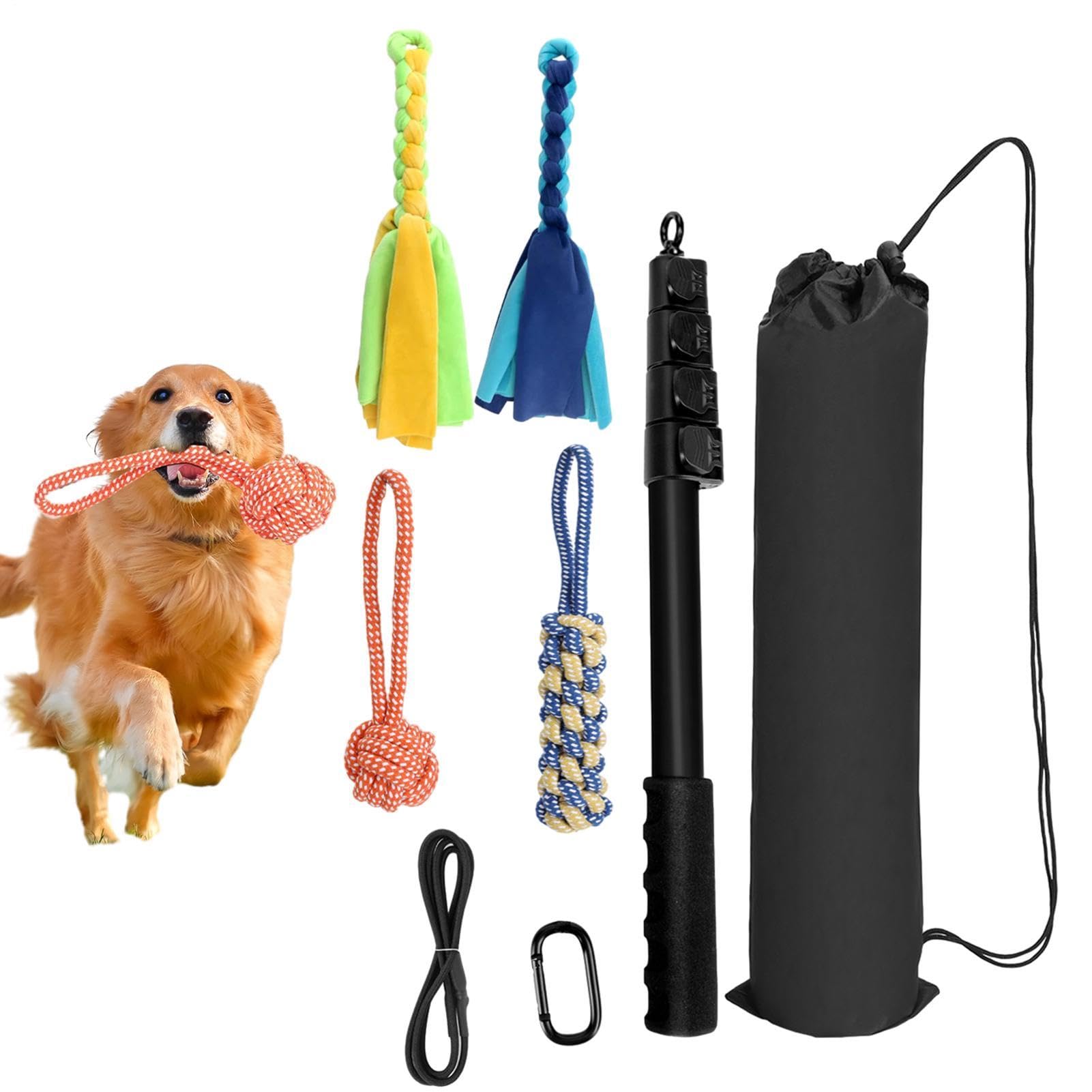 de juguete interactiva para perros | de juguete para mascotas retráctil, equipo de entrenamiento de agilidad, herramienta de ejercicio, accesorio de juego al aire libre para perros