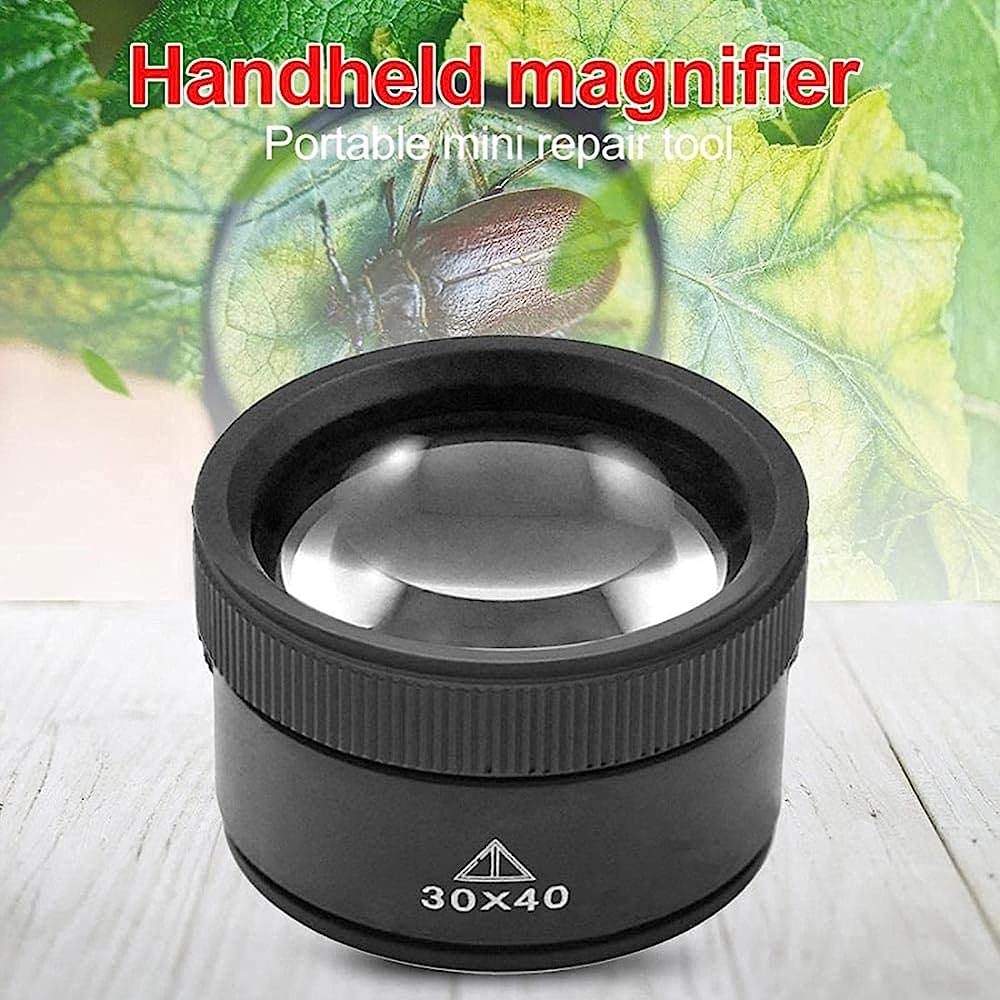 30x Monokularlupe Tragbare Mini-Lupe Schmucklupe HD Handlupe Lesekarte Zeitungslupe