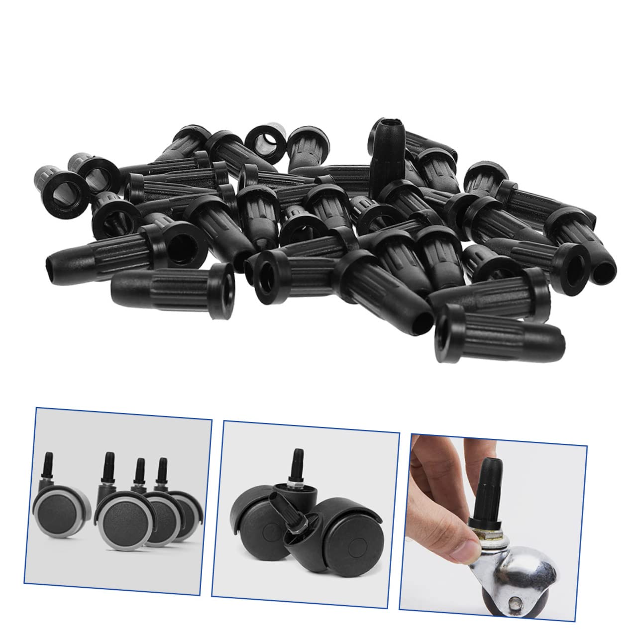 Snapklik.com : Plastic Chairs 40pcs Chair Leg Protectors Caster Socket ...