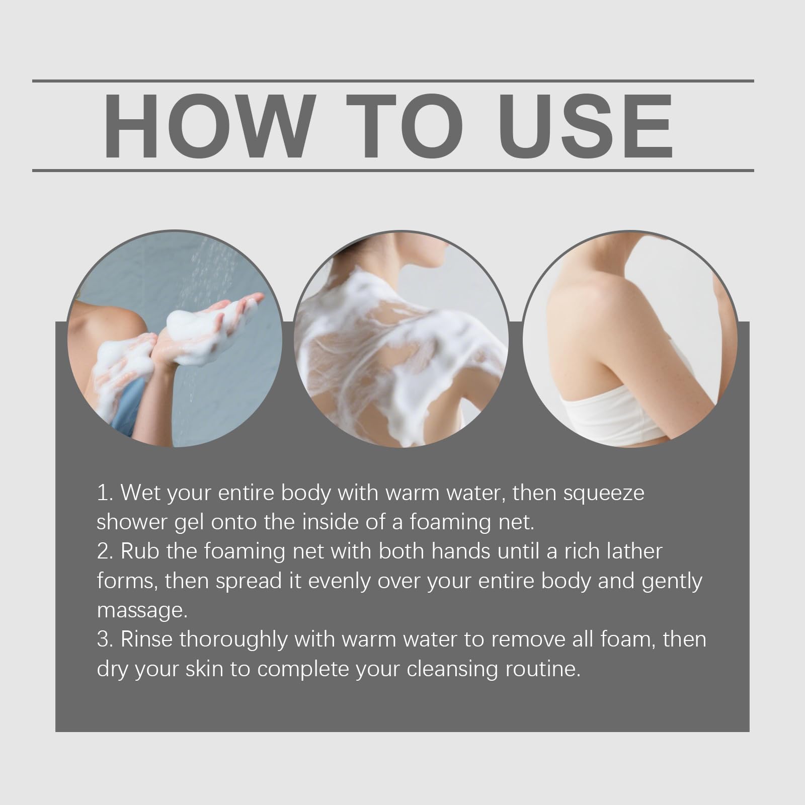 Bagnoschiuma al cachi per combattere i cattivi odori, gel doccia neutralizzante – detergente deodorante per il corpo ad azione detergente profonda, detergente delicato con estratti idratanti. (6pcs)