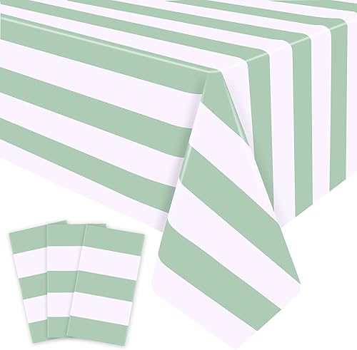 Miniatura 22 de Kesfey - Juego de 3 manteles de mesa de rayas horizontales en blanco y negro de 54 x 108 pulgadas, manteles clásicos de rayas negras, manteles de