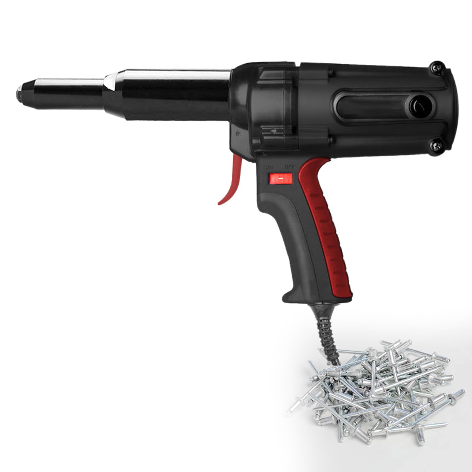 Nitownica przewodowa, automatyczny zestaw narzędzi do nitowania bezszczotkowego, do nitów 5/32" (4 mm) do 1/4" (6,4 mm), do nitów ze stali nierdzewnej, aluminium