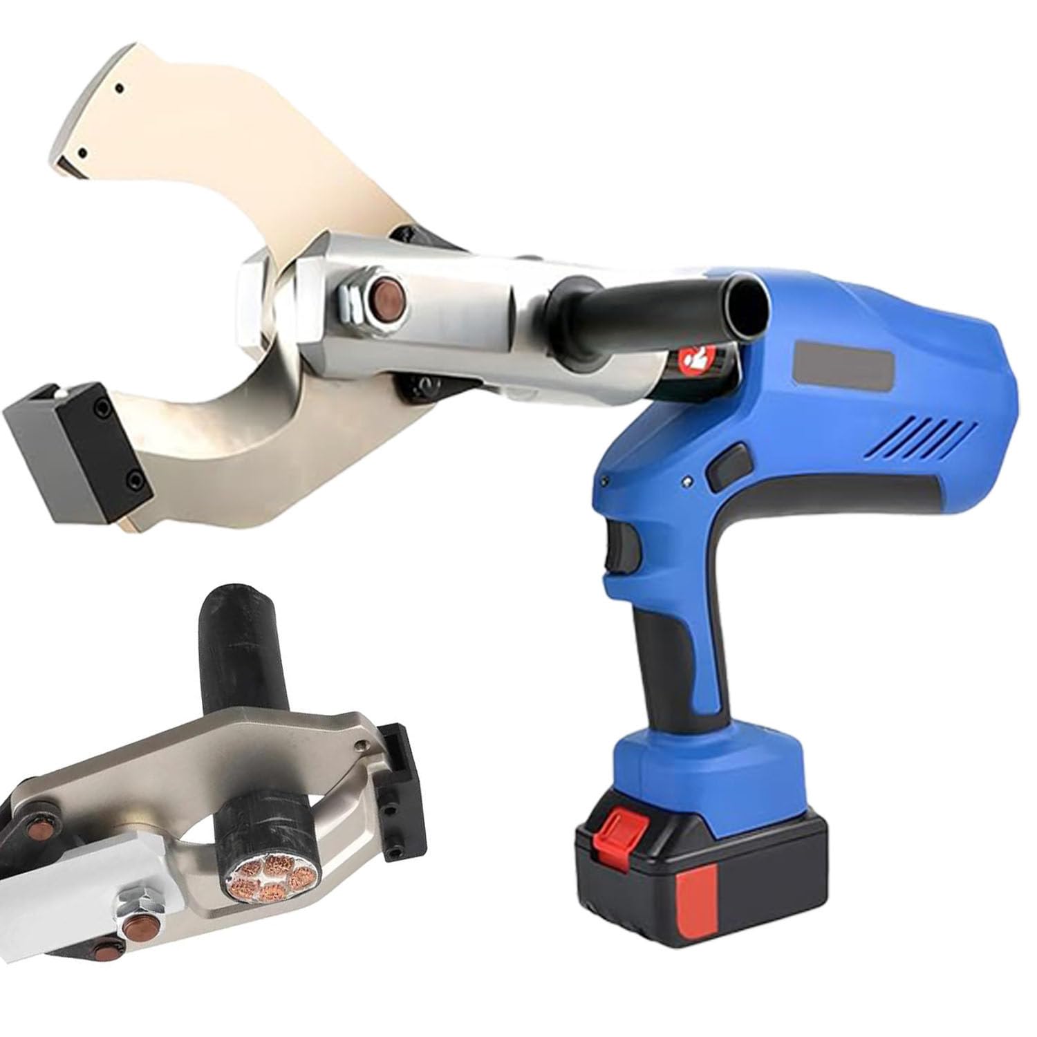 IUokLU Cordless Cable Cutter 150KN-250KN Hydraulic Cable Shears Electric Wire Cutter Battery Powered Wire Cutting Tool for Al and Armored Cu/Al Cable (85C)
