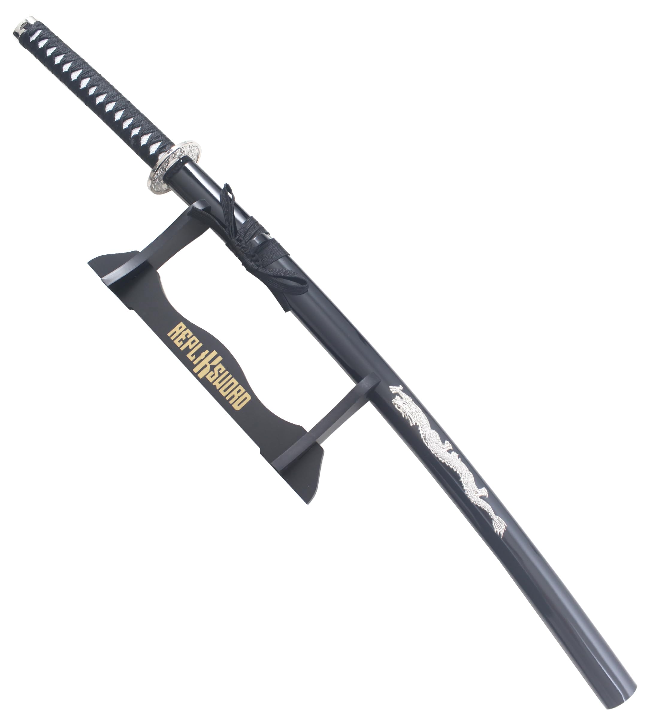 Katana en Bois Lame en Bois Katana Dragon Epee Sabre Decoration Replique Katana Japonais Sabre Samourai