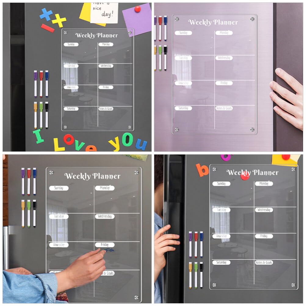 Acryl Magnetische Planungstafel 2 Stück Abwischbar und Wiederverwendbar