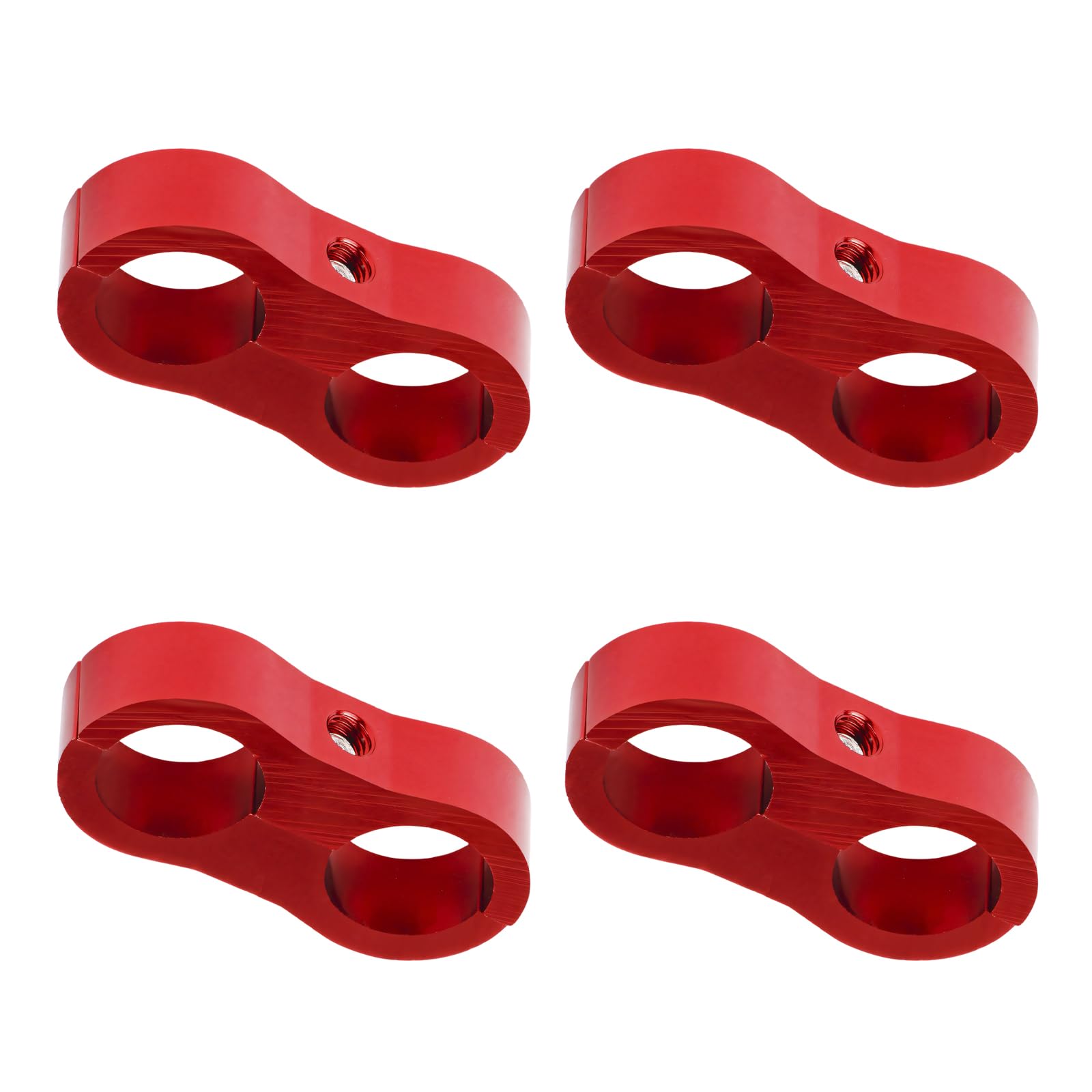 4Pcs Aviation Grade Aluminum AN8 Hose Clamps Simple Installs for Stable Fuels Line Separation in Vehicle Modifications Car Hose Owner