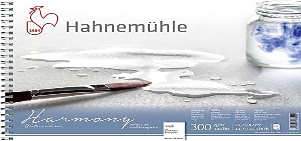 Hahnemuhle Harmony Watercolour Spiral Pad Rough Surface A3
