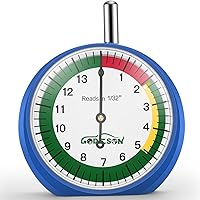 Vista 10 de GODESON Medidor de profundidad de banda de rodadura de neumáticos, calibre de profundidad de neumáticos tipo esfera en 32 grados, codificado por