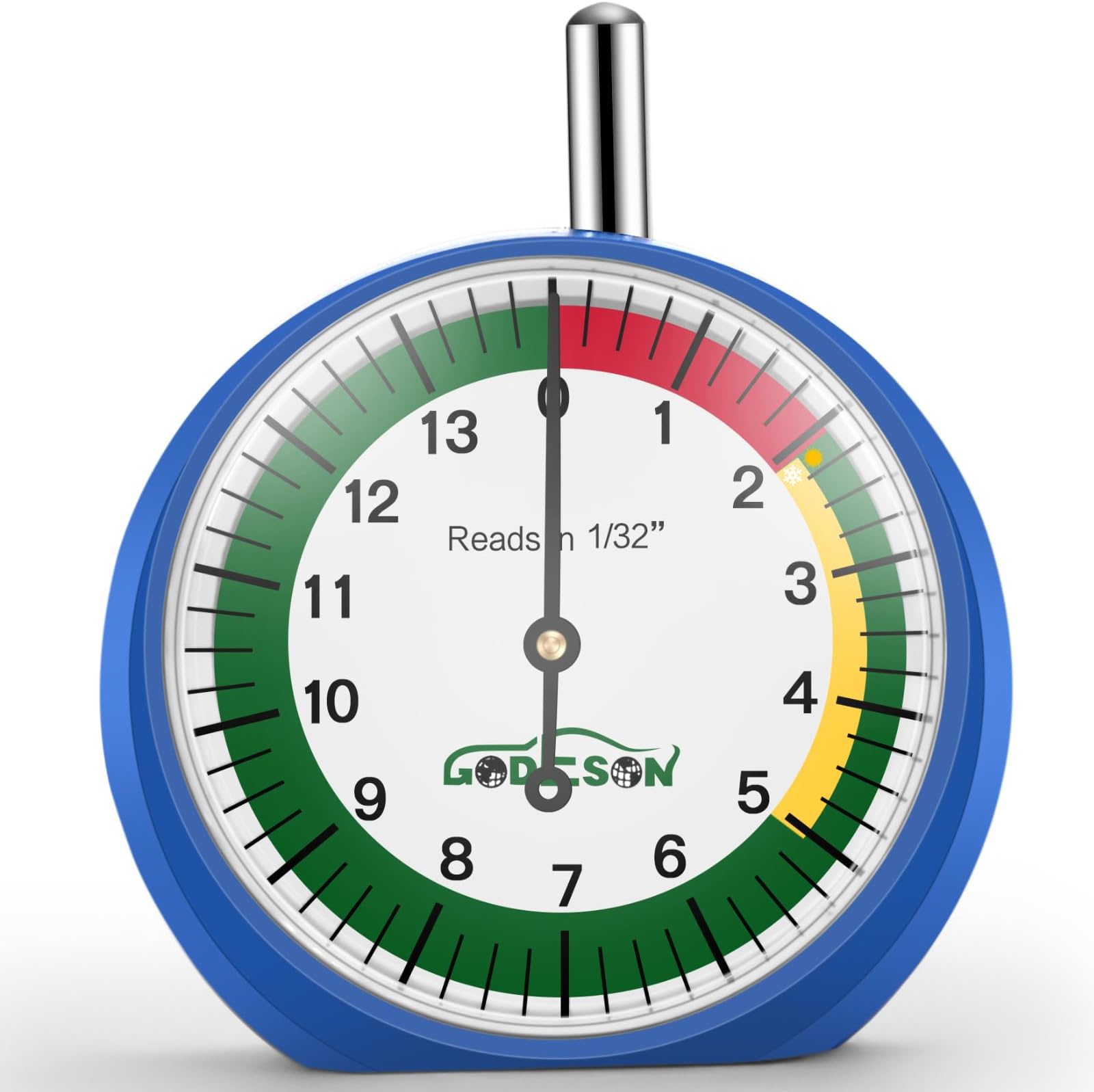 Tire Tread Depth Gauge - Dial Type, Easy Reading in 32nds (Pack of 20) for Motorcycle, Car, Truck and Bus