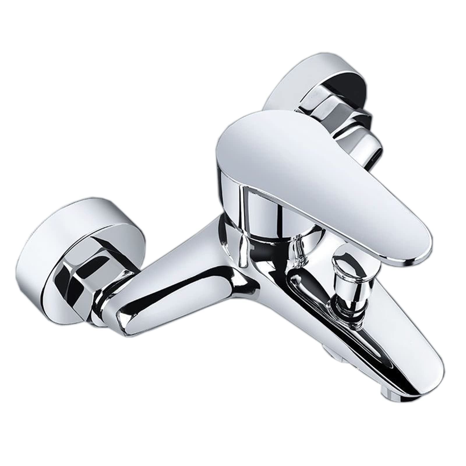 Mitigeur de douche mural en laiton chromé eau chaude et froide pour baignoire avec douchette