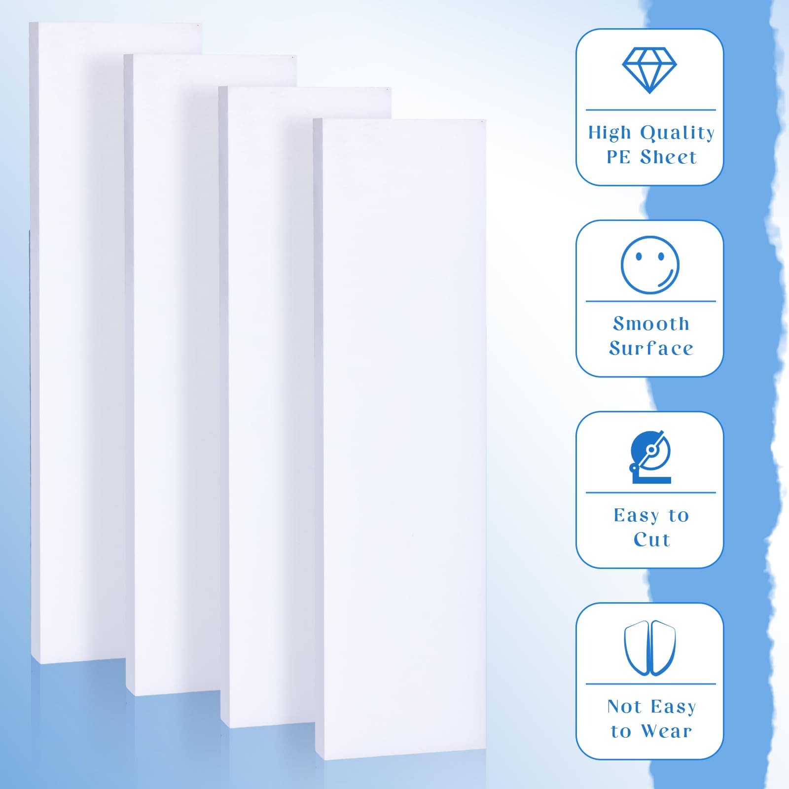 HDPE Plastic Sheets - 4 Pack for DIY Projects -3