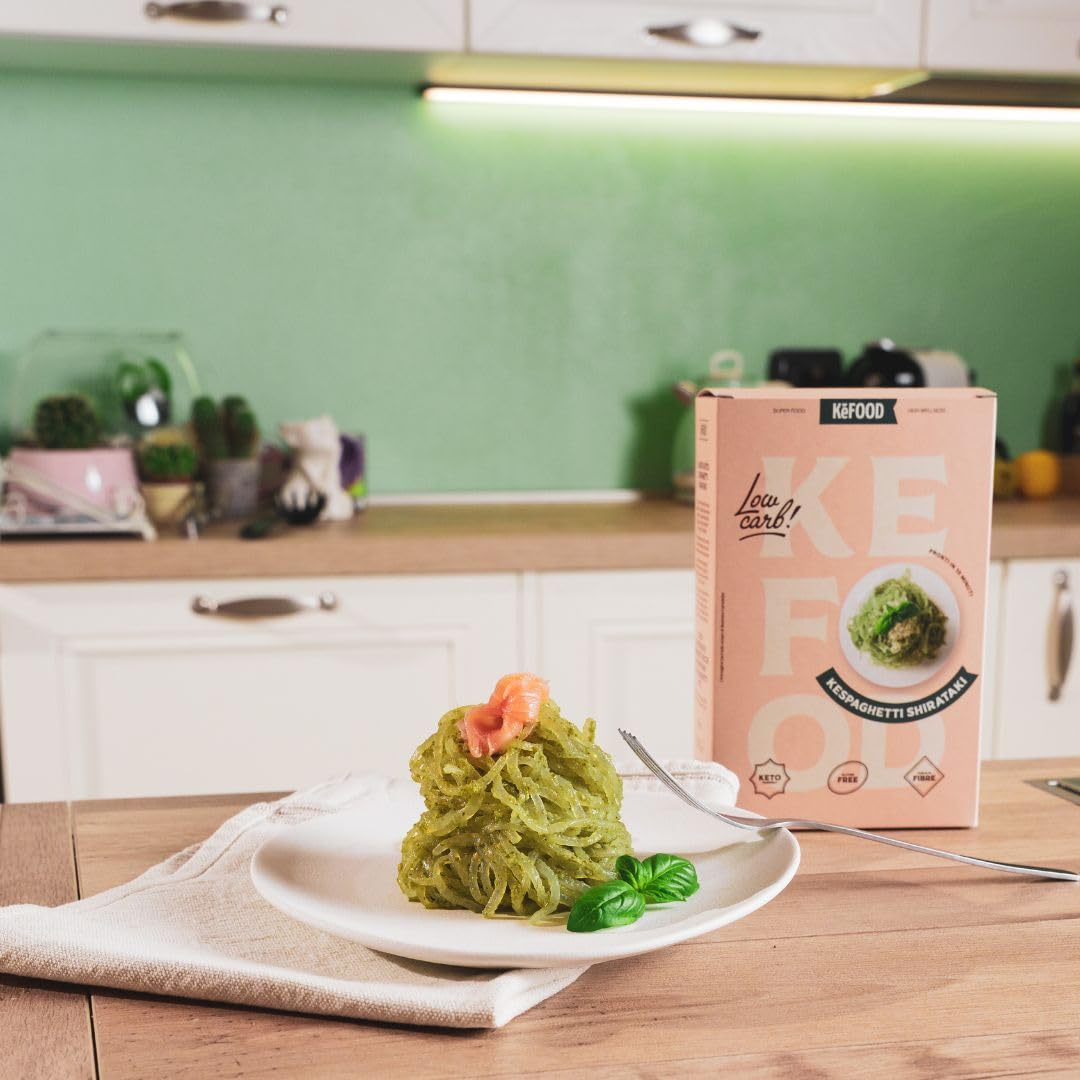 Kefood® Kit Pasta Keto (Box Scorta 6 Confezioni) – Mix 2 Spaghetti, 2 Riso, 2 Gnocchi – Pasta di Konjac Shirataki Senza Glutine e Low Carb
