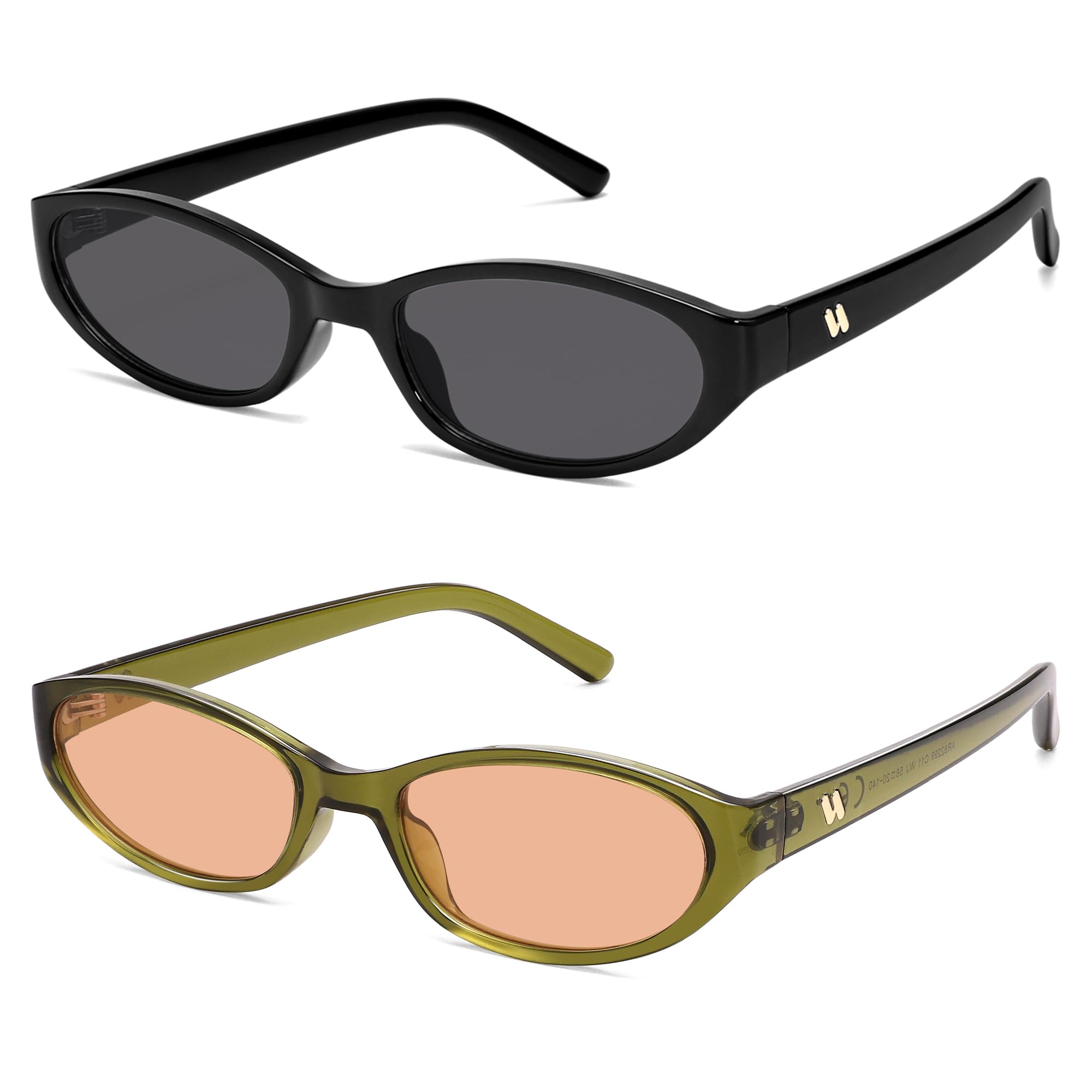 Retro Oval Sunglasses Womens Mens Y2k Trendy Cateye Shades AR82299