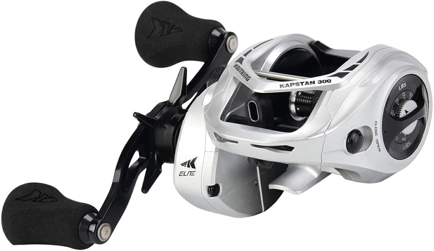 KastKing Kapstan Elite 300 Baitcasting Fishing Reel, Low Profile, Large Capacity Casting Reel, Graphite Frame, 35 lbs. Drag 5.4:1 Ratio, 8+1 Double Shielded/SS BB Centrifugal Braking