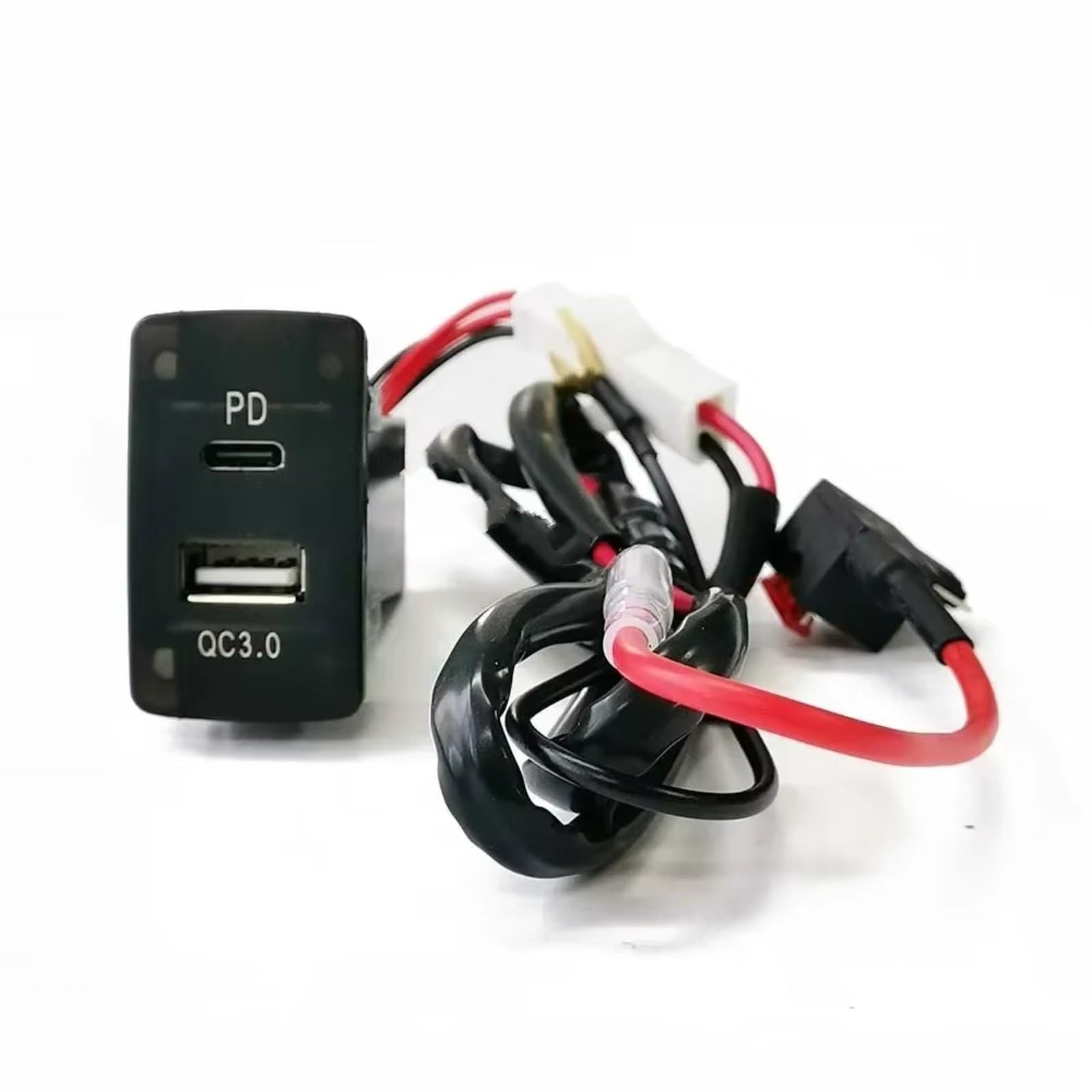 Konsole USB-Buchse Kompatibel Mit Fido 2008–2013 Auto Dual PD Für Ladegerät Buchse Schnellladeadapter QC3.0 Steckdose Schalter Kompatibel USB-Ladeanschluss