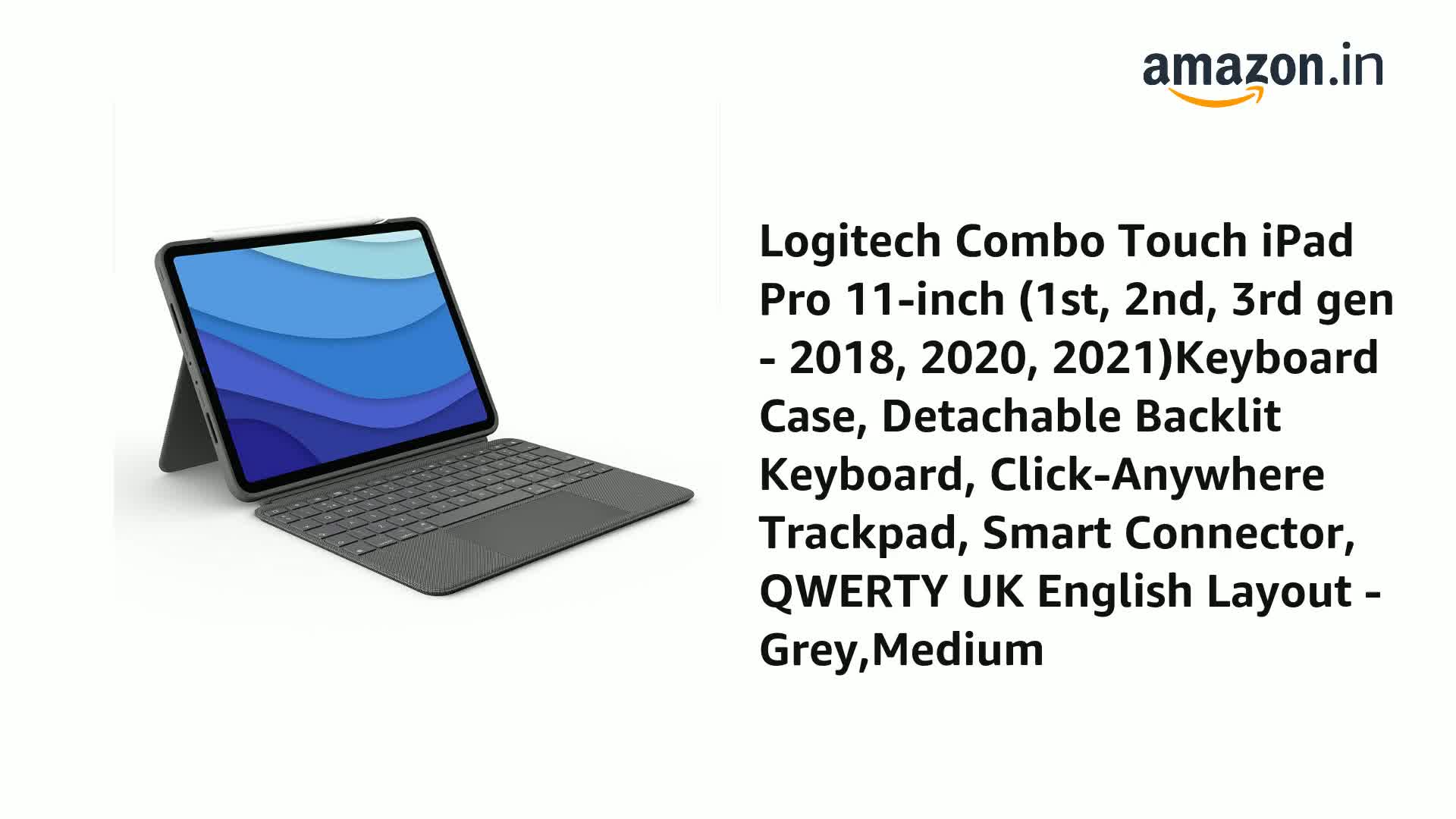 【こめこ】Logicool Combo Touch iPad Pro 11 Combo Touchキーボードケース（iPad Pro用） |ロジクール